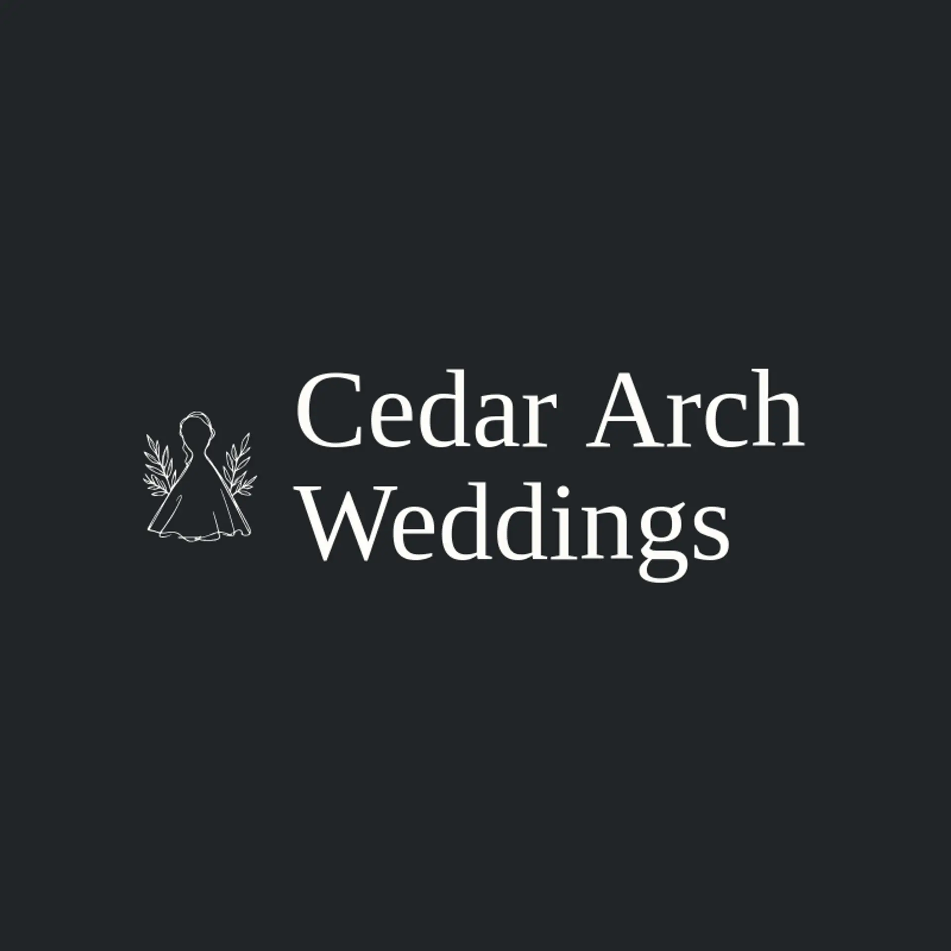 Cedar Arch Weddings logo for bride