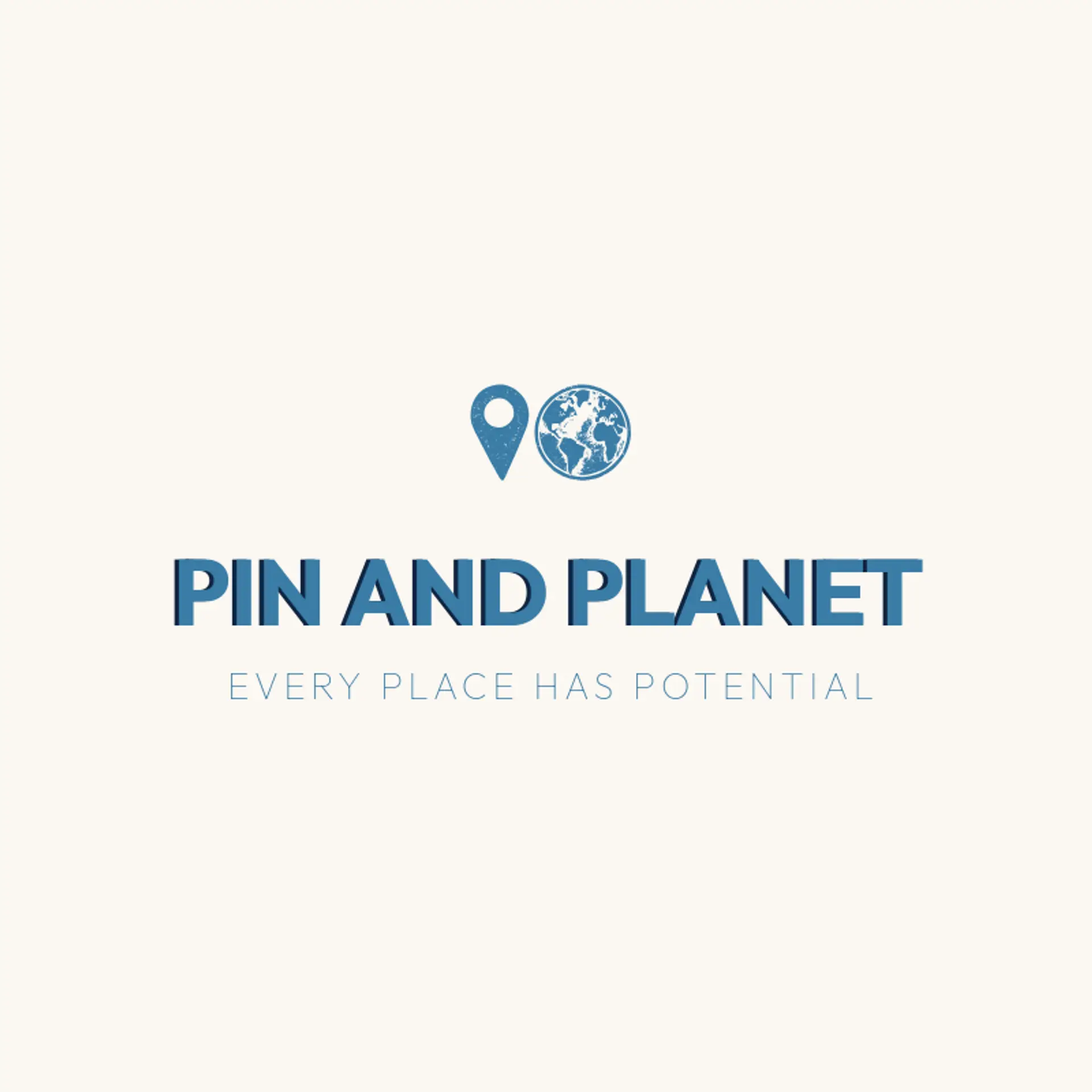Pin And Planet logo for globe
