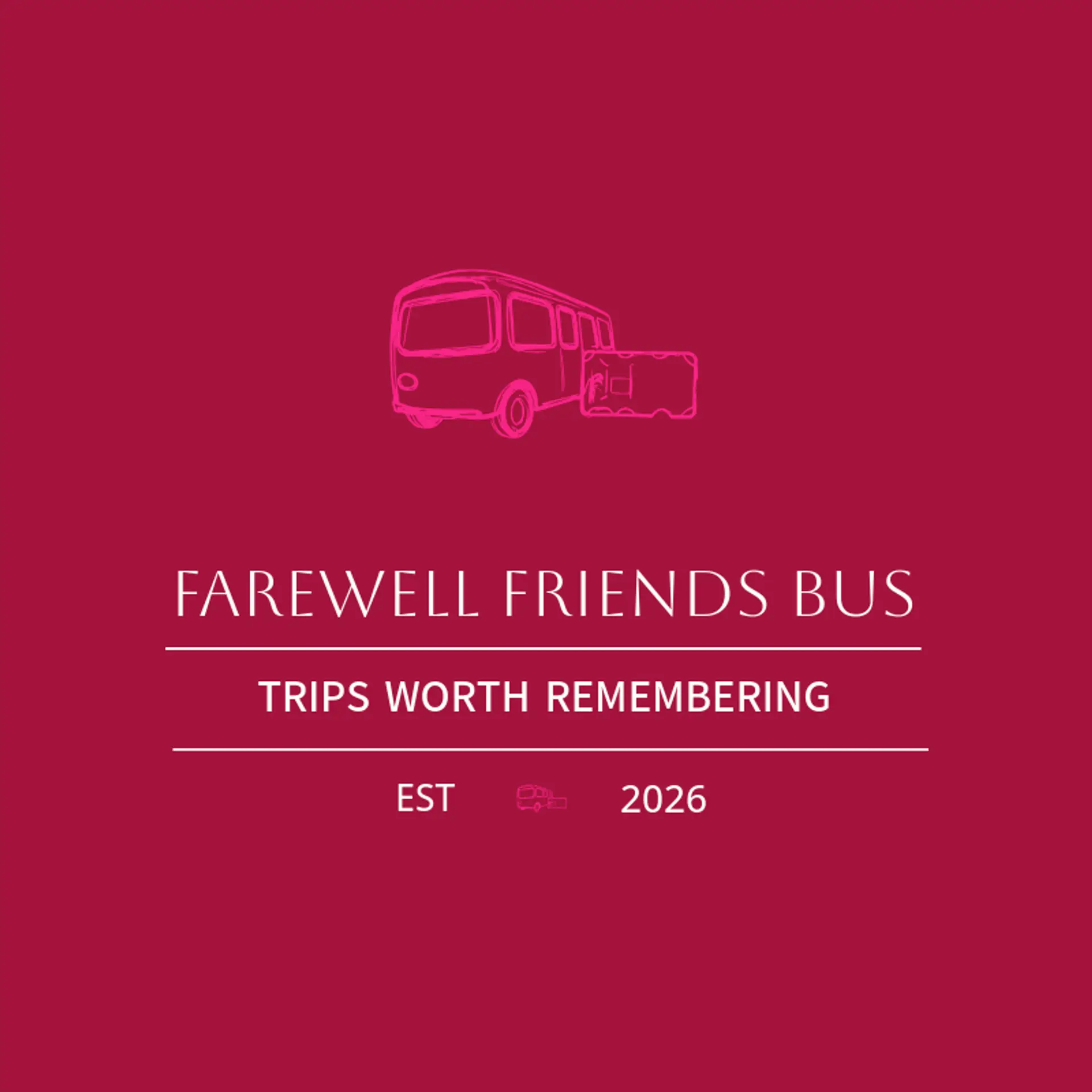 Farewell Friends Bus logo for bus