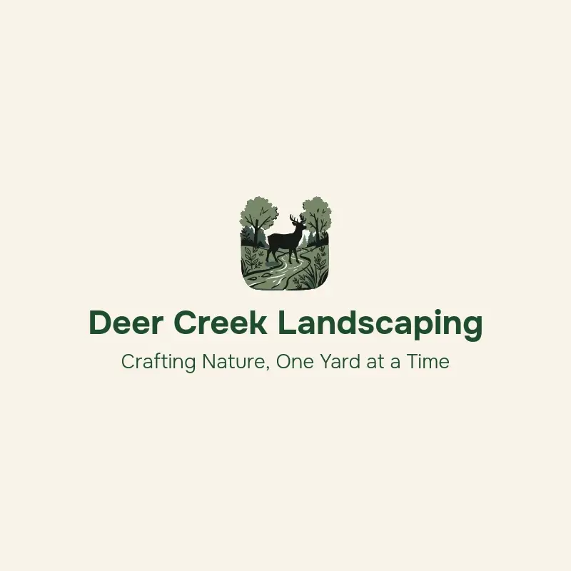 The landscaping name Deer Creek Landscaping as a branded logo with a color icon