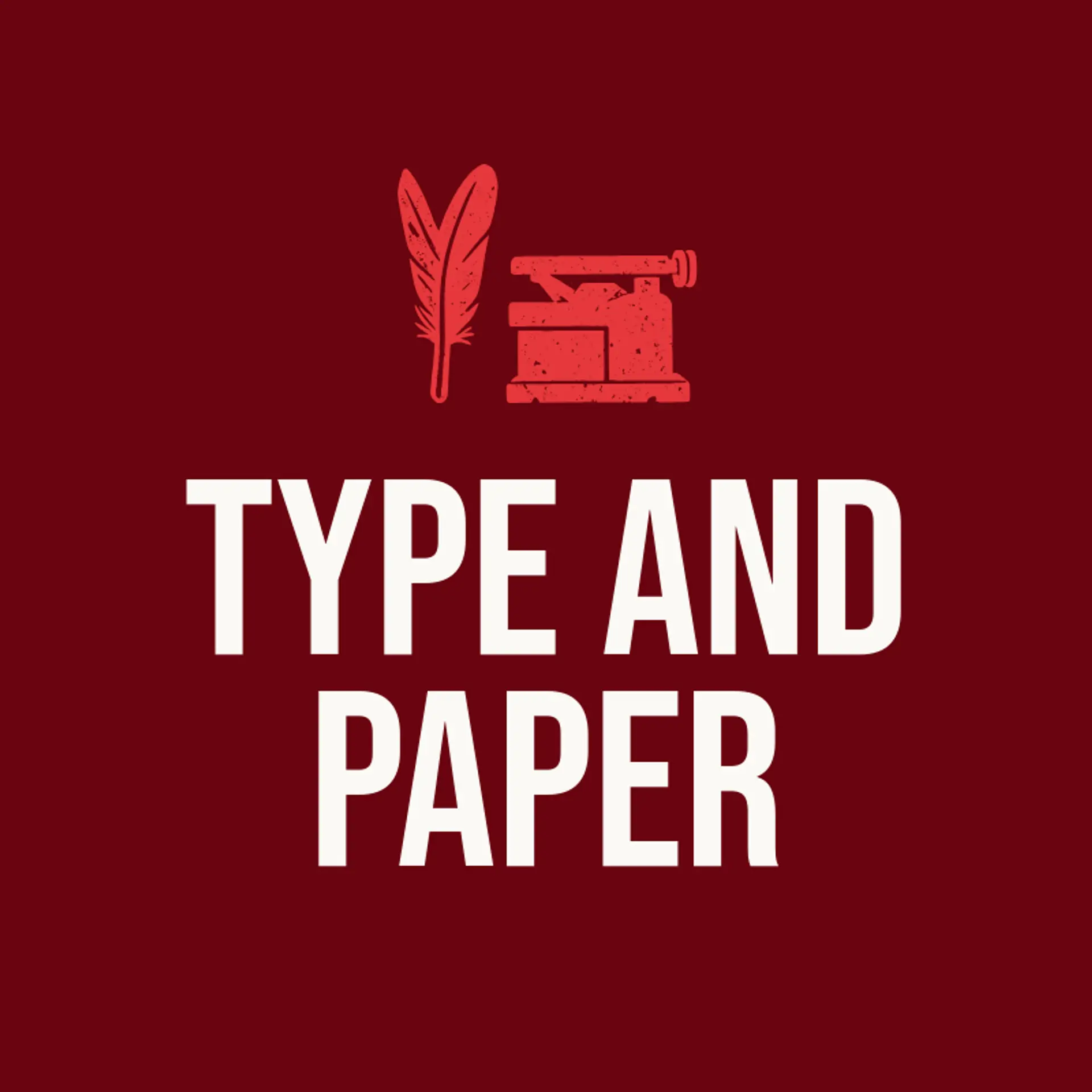 Type and Paper logo for printing press