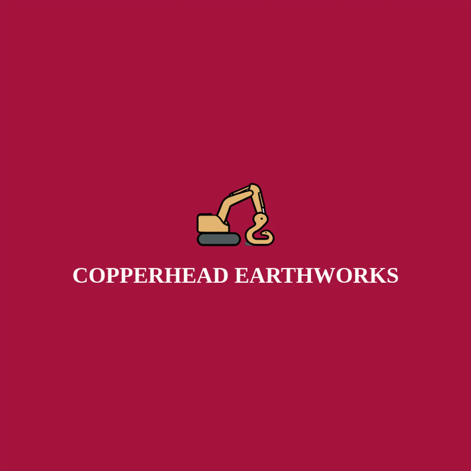 Copperhead Earthworks logo for excavator