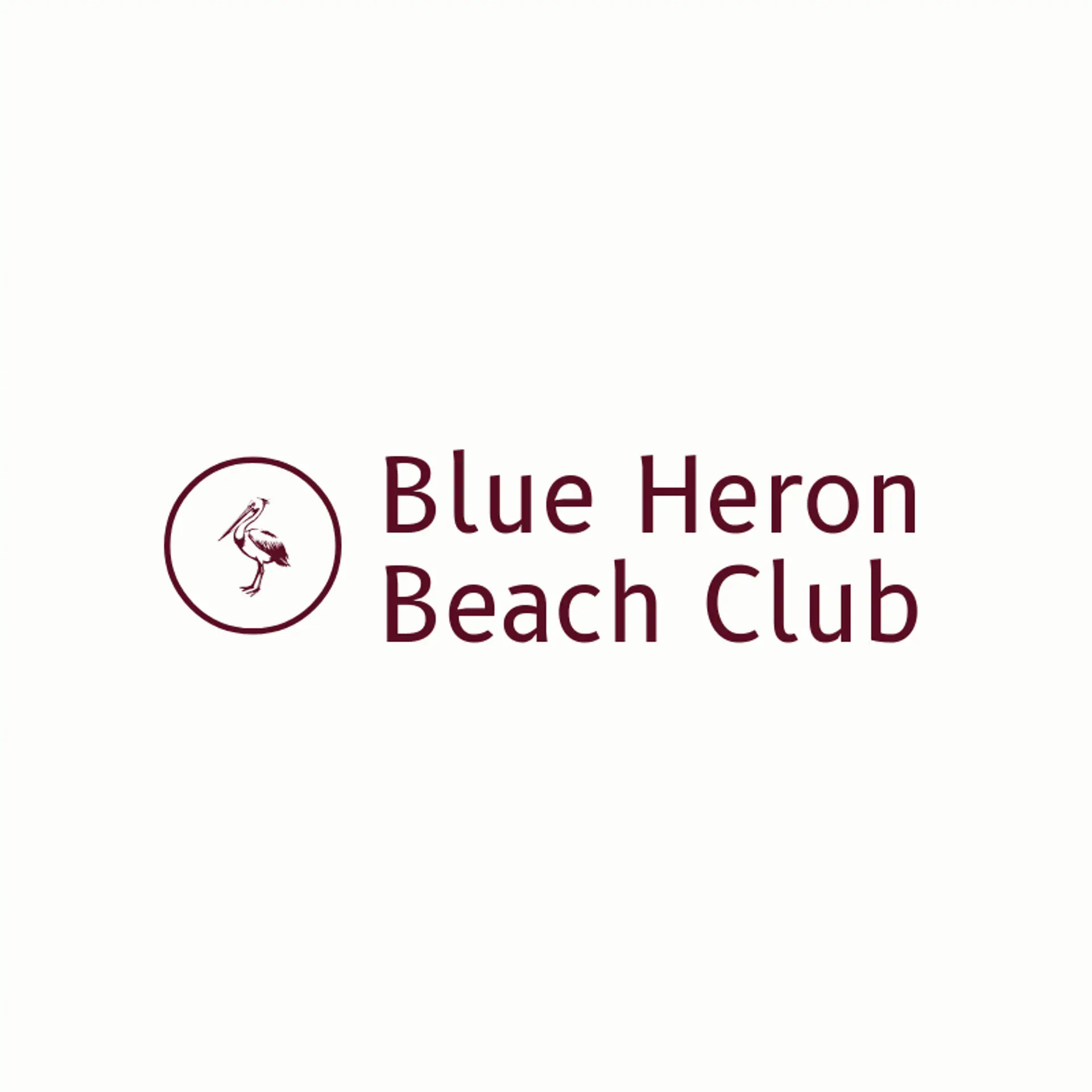 Blue Heron Beach Club logo for pelican