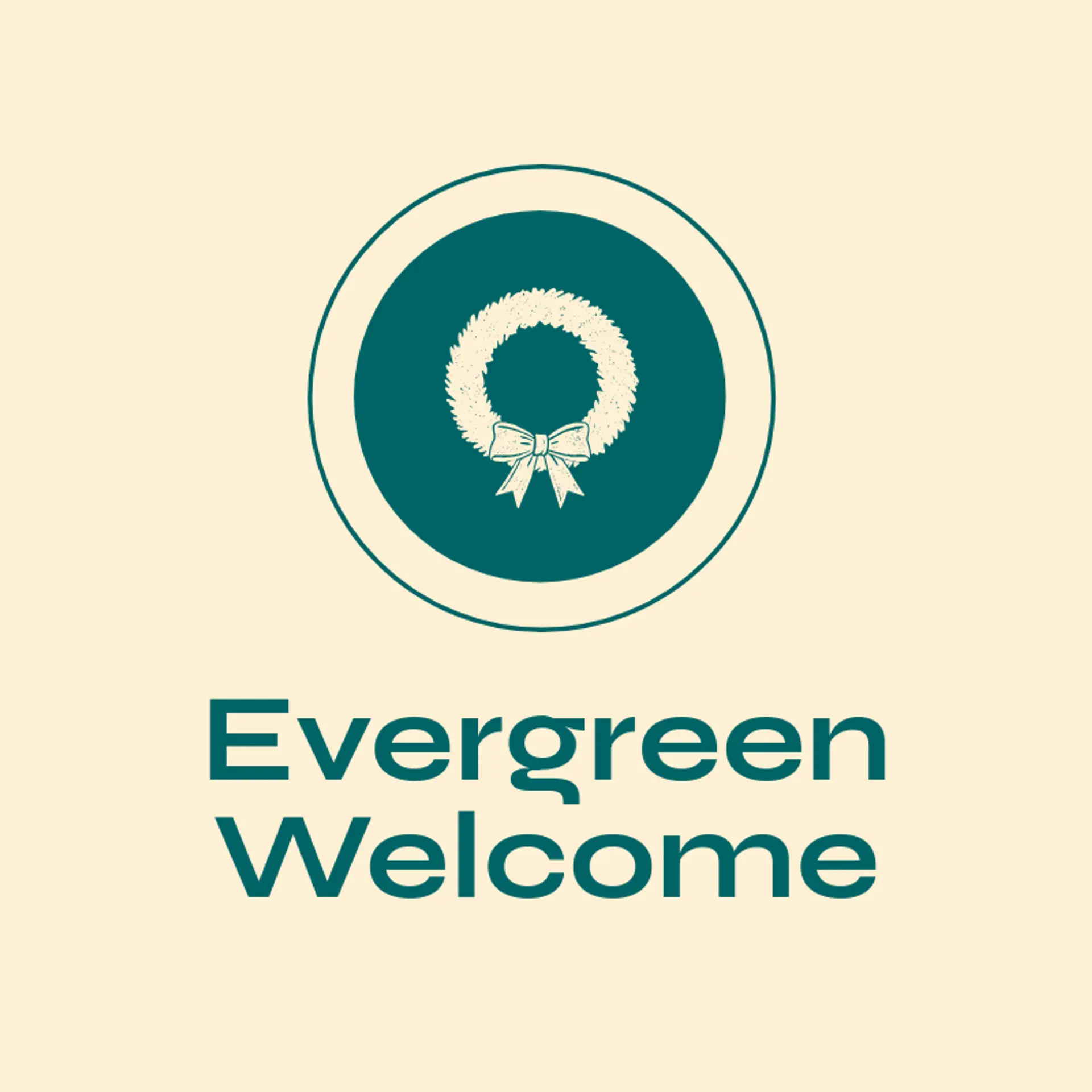 Evergreen Welcome logo for christmas