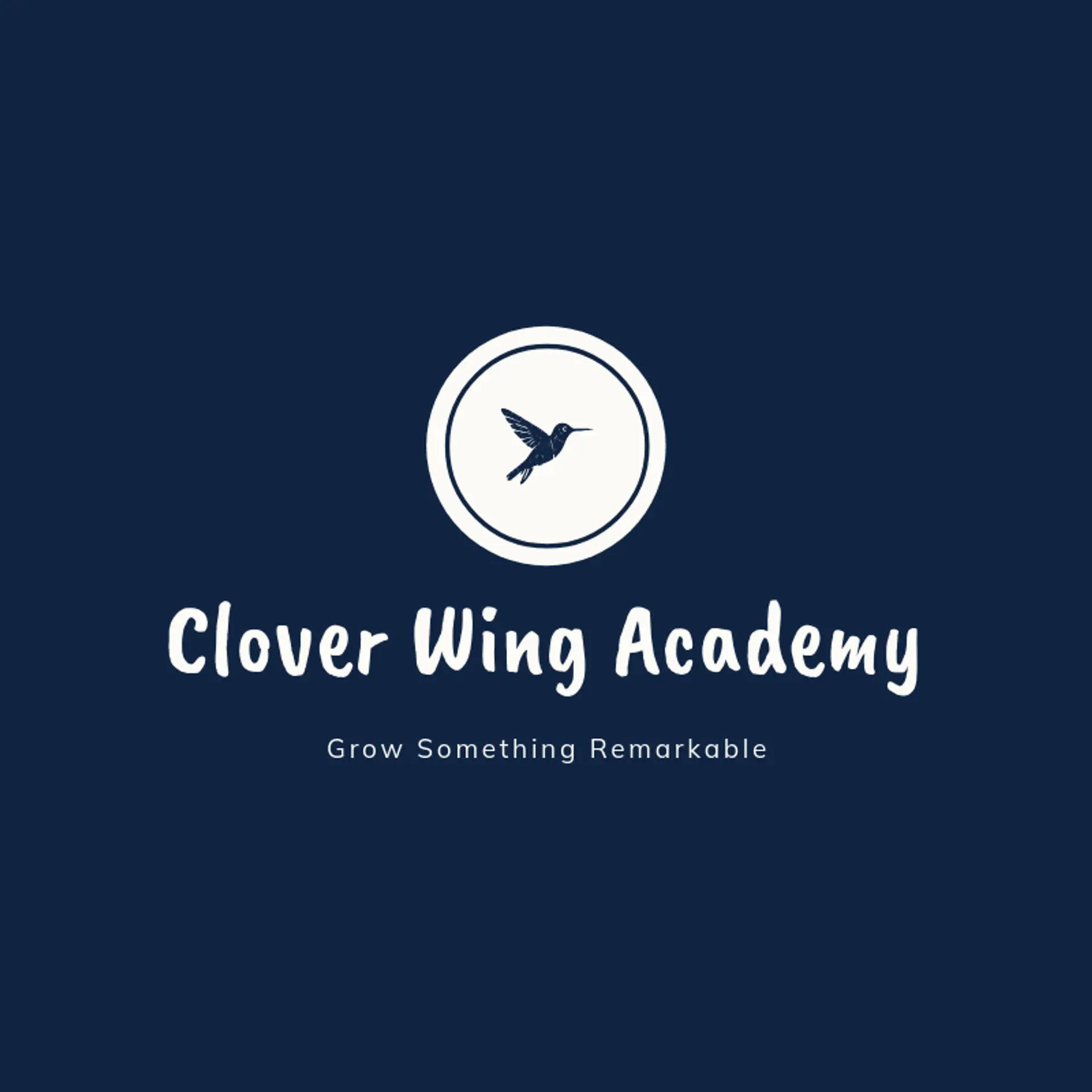 Clover Wing Academy logo for hummingbird