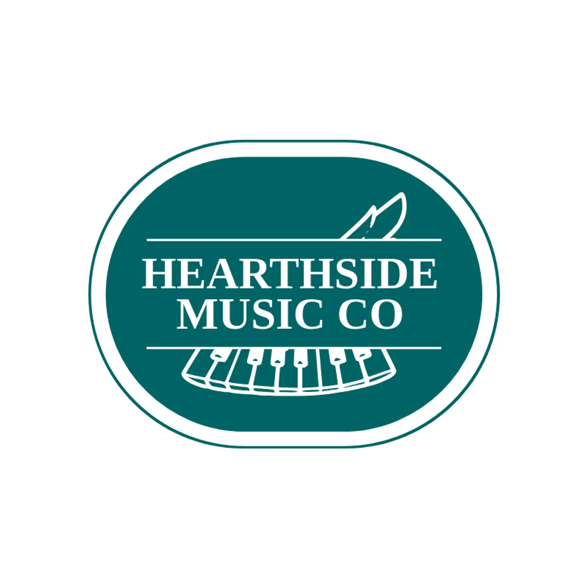 Hearthside Music Co logo for keyboard