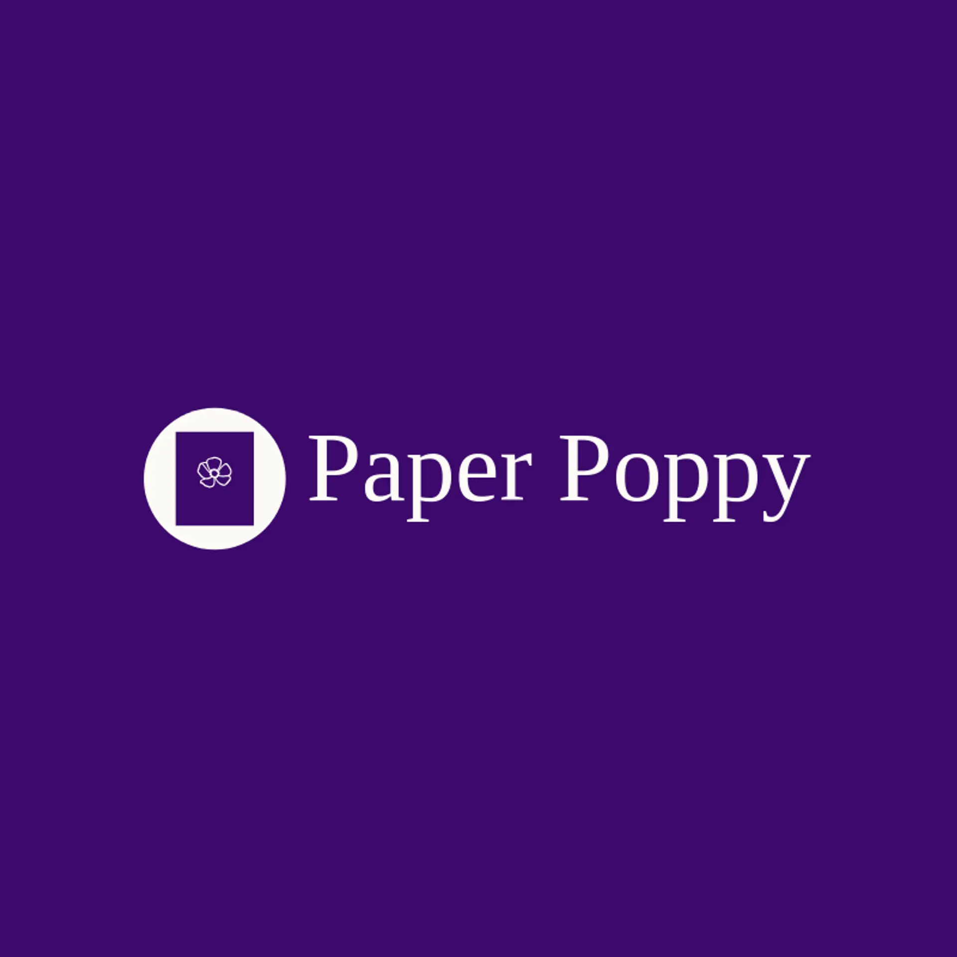 Paper Poppy logo for paper
