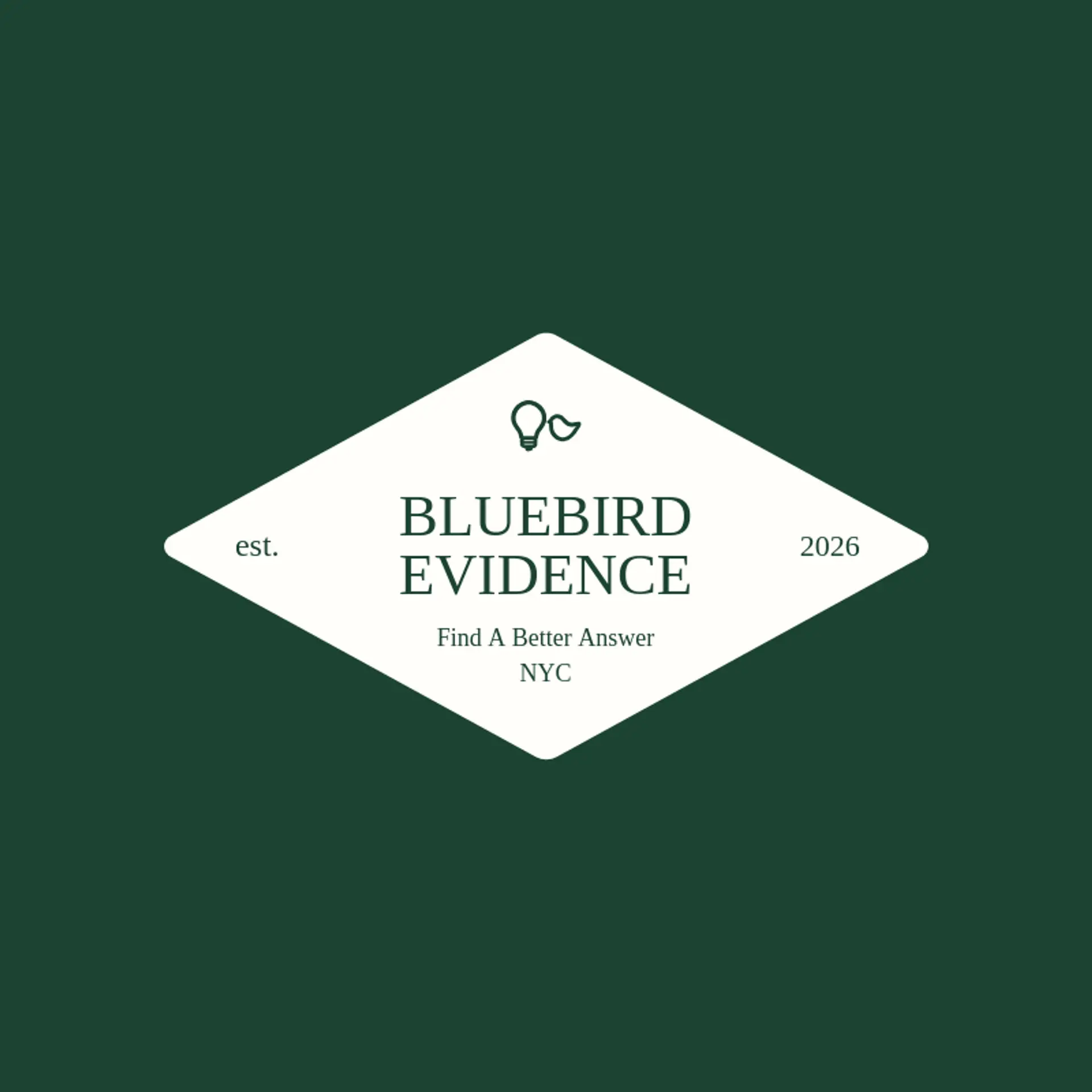 Bluebird Evidence logo for research