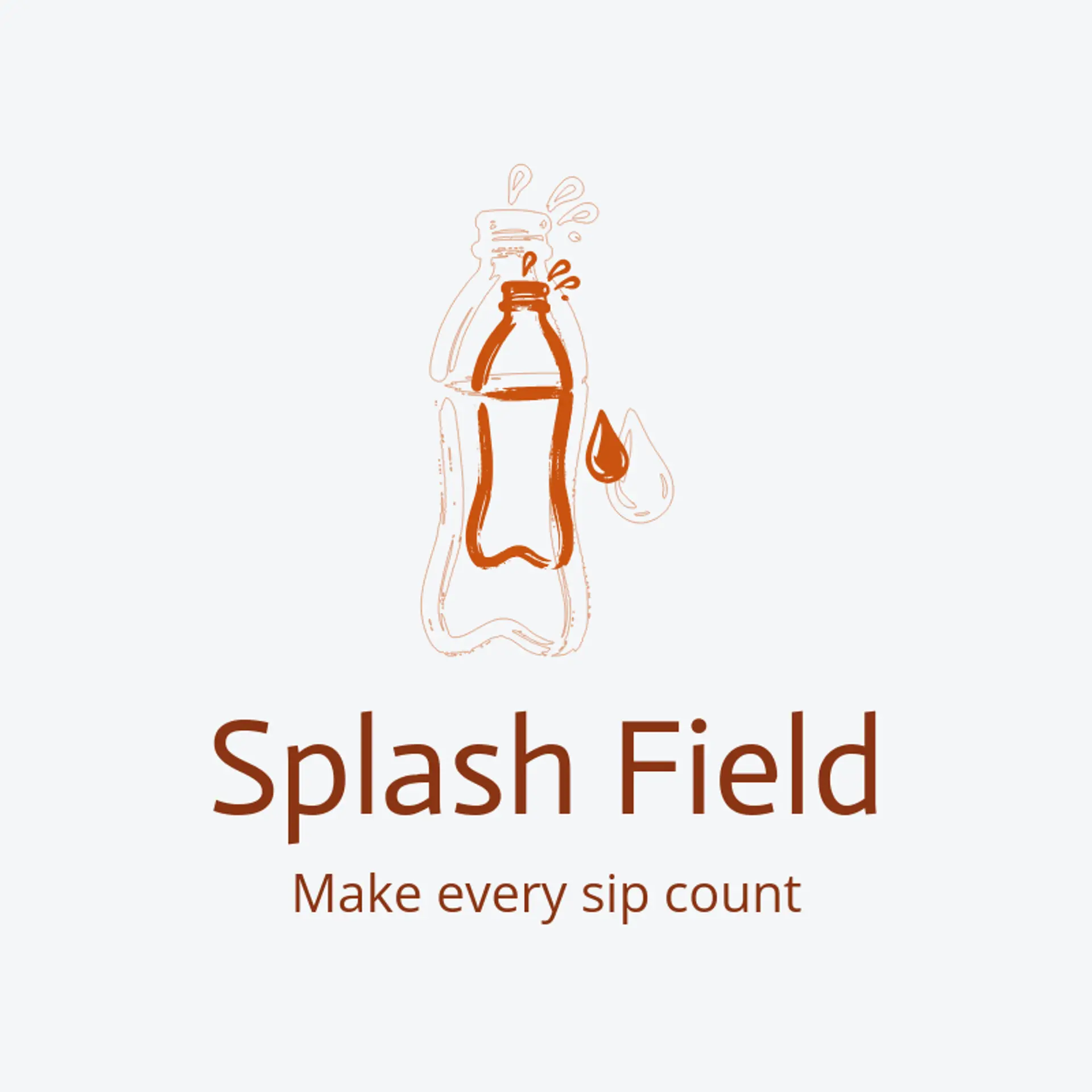 Splash Field logo for water bottle