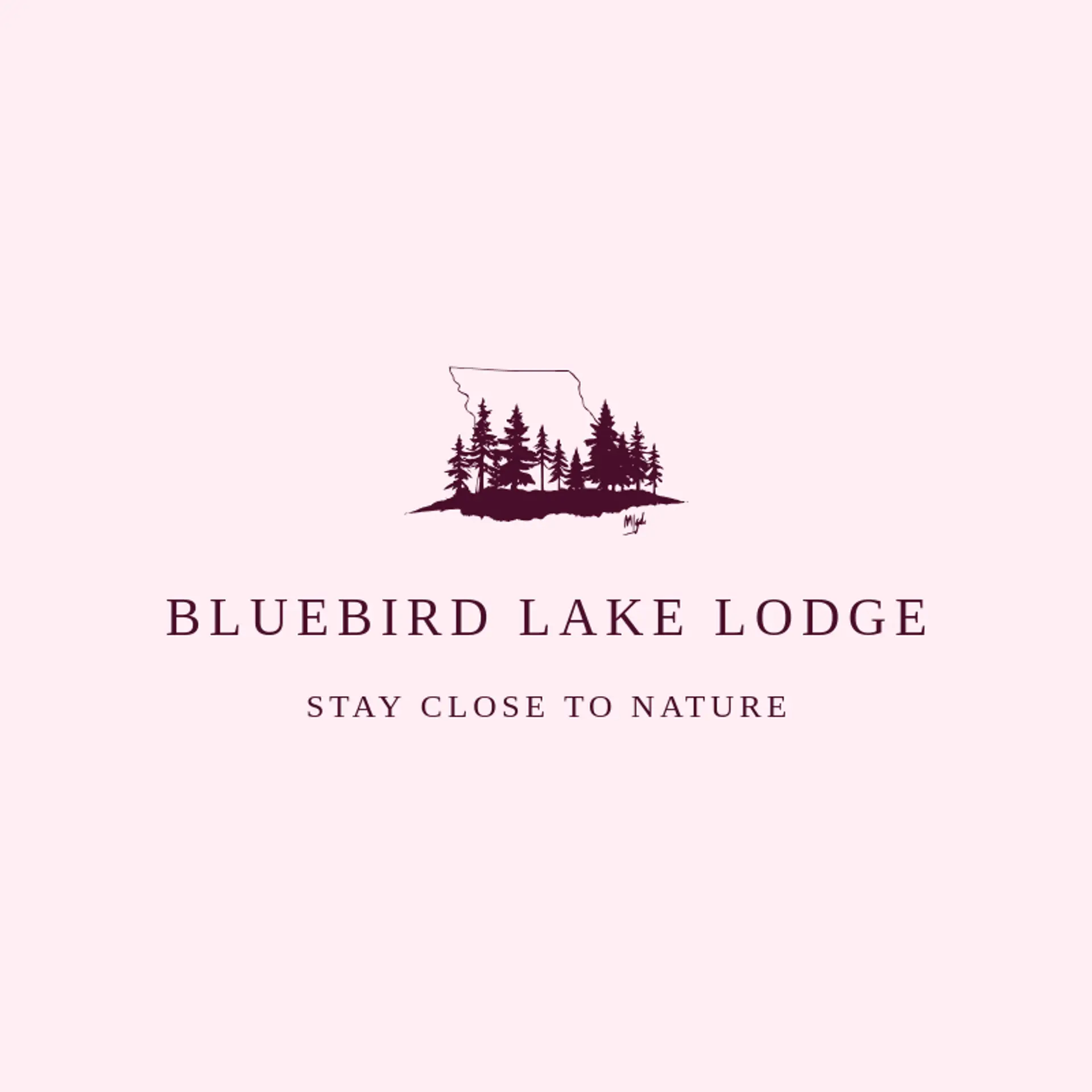 Bluebird Lake Lodge logo for missouri