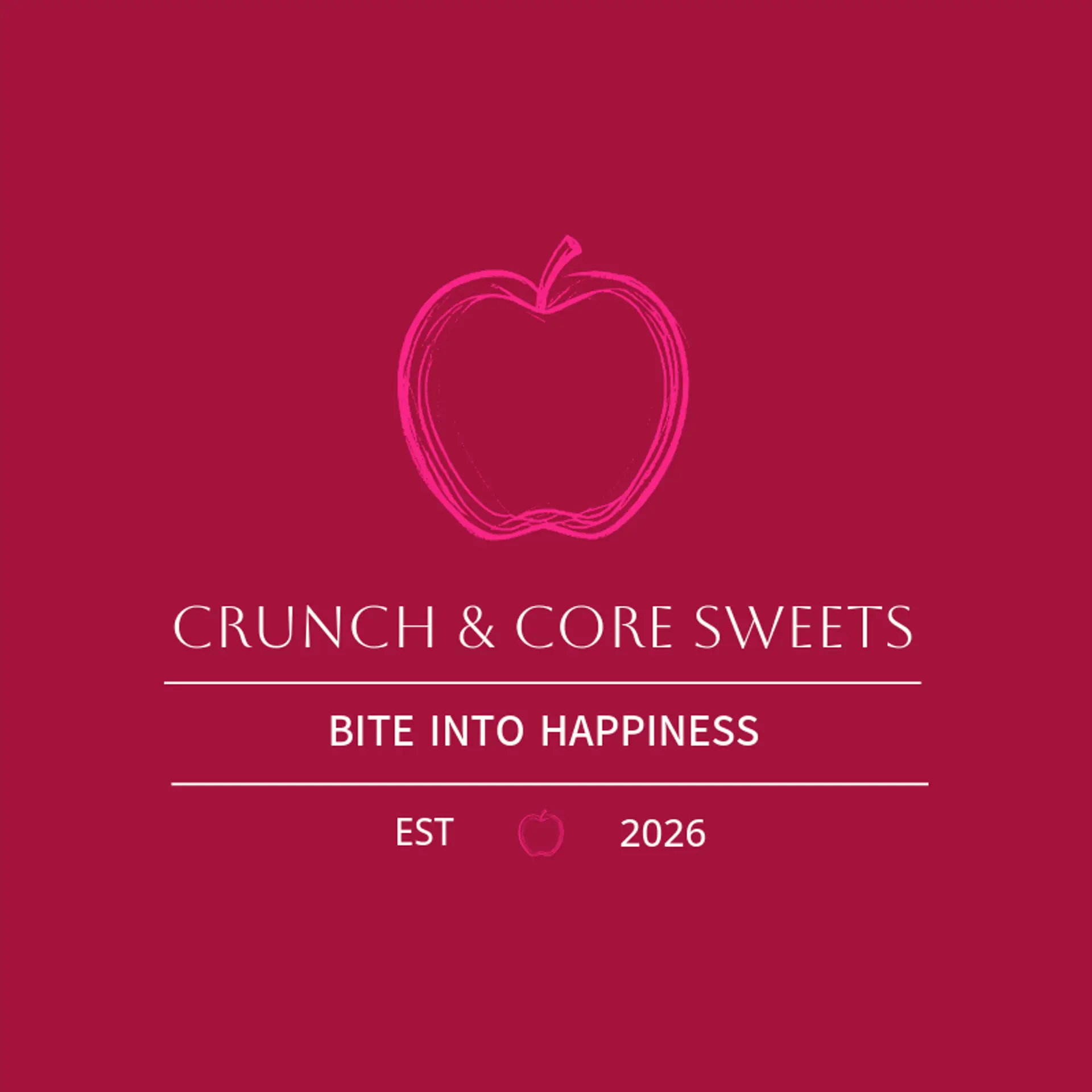 Crunch & Core Sweets logo for apple