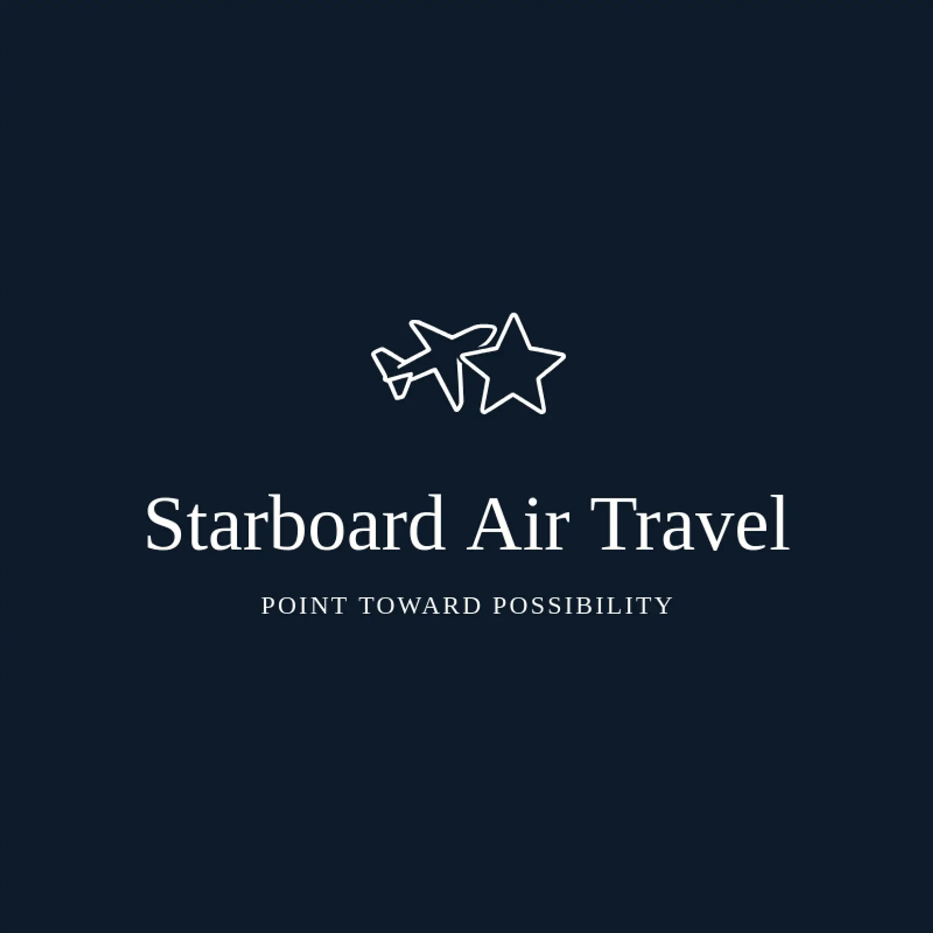 Starboard Air Travel logo for plane