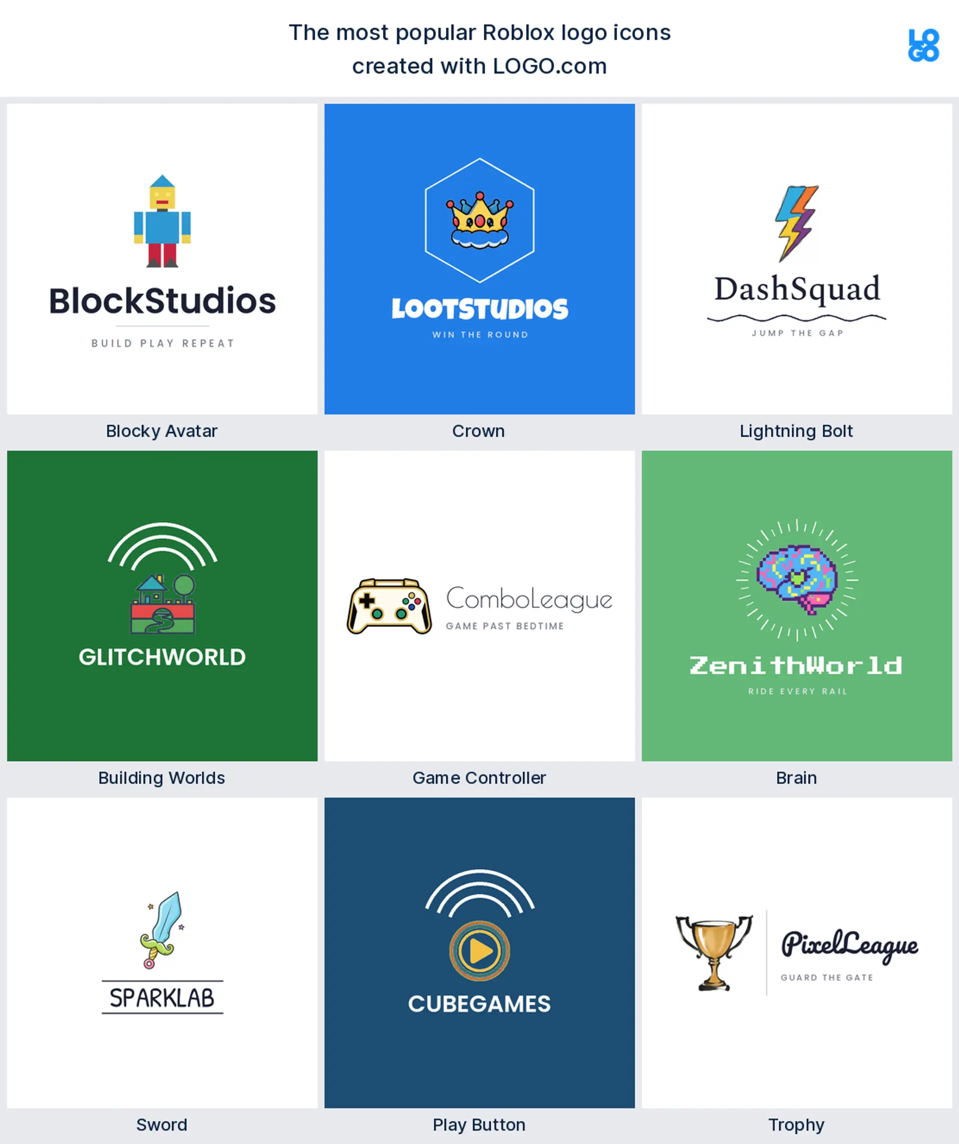 The nine most popular Roblox logo icons ranked from real founder descriptions