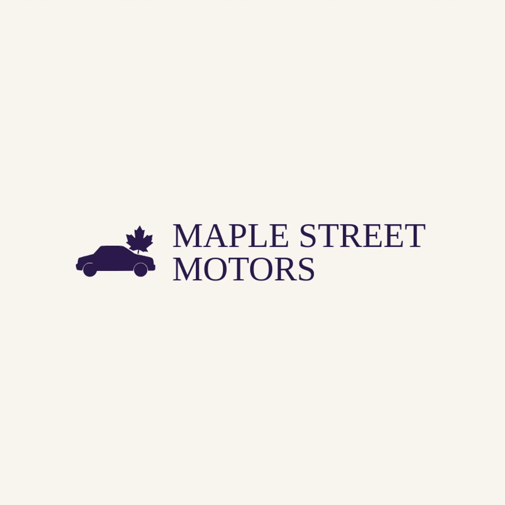 Maple Street Motors logo for car dealer
