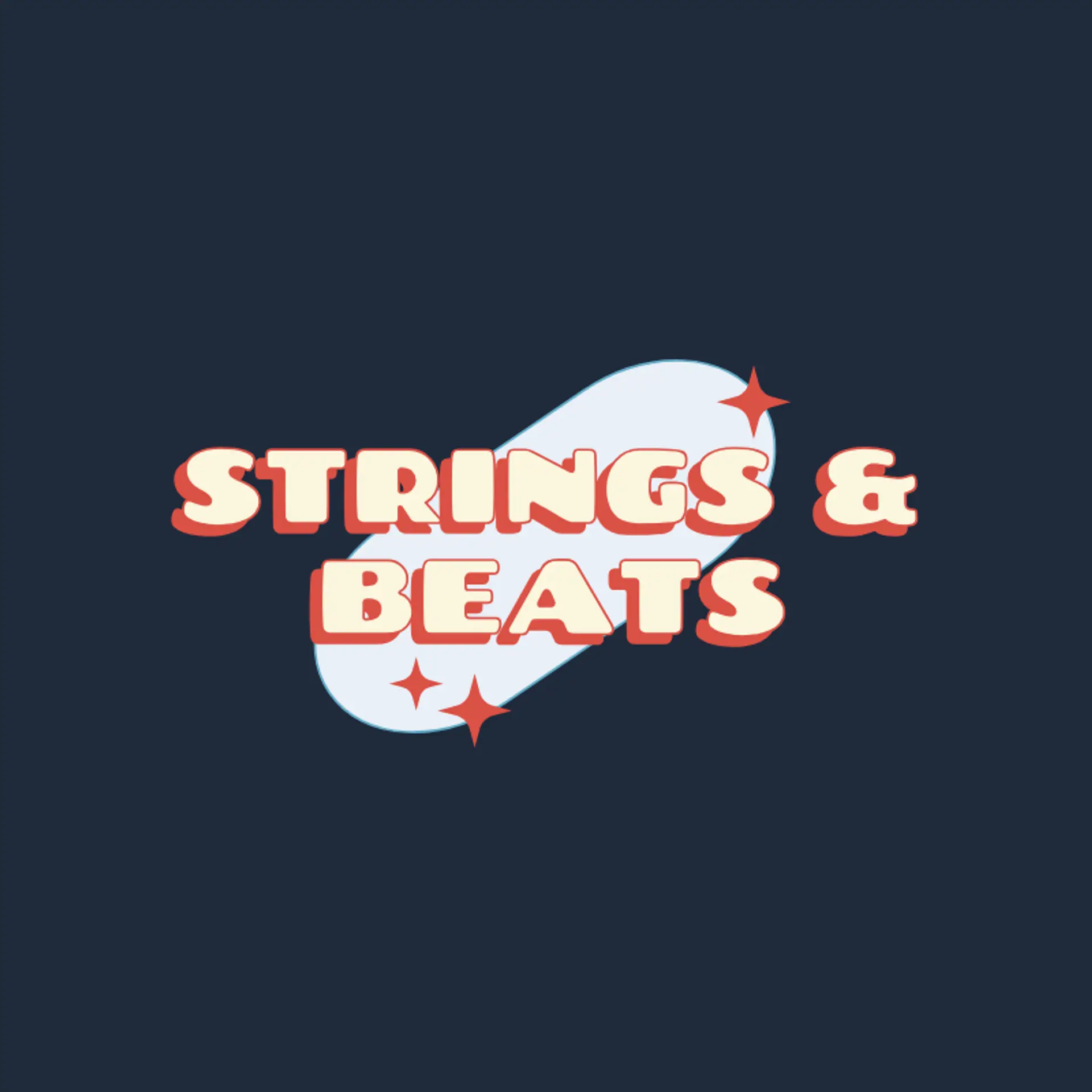 Strings & Beats logo for music store