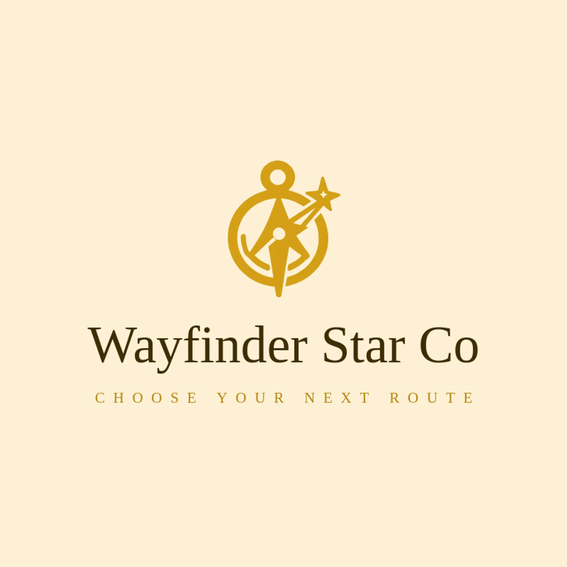 Wayfinder Star Co logo for shooting star