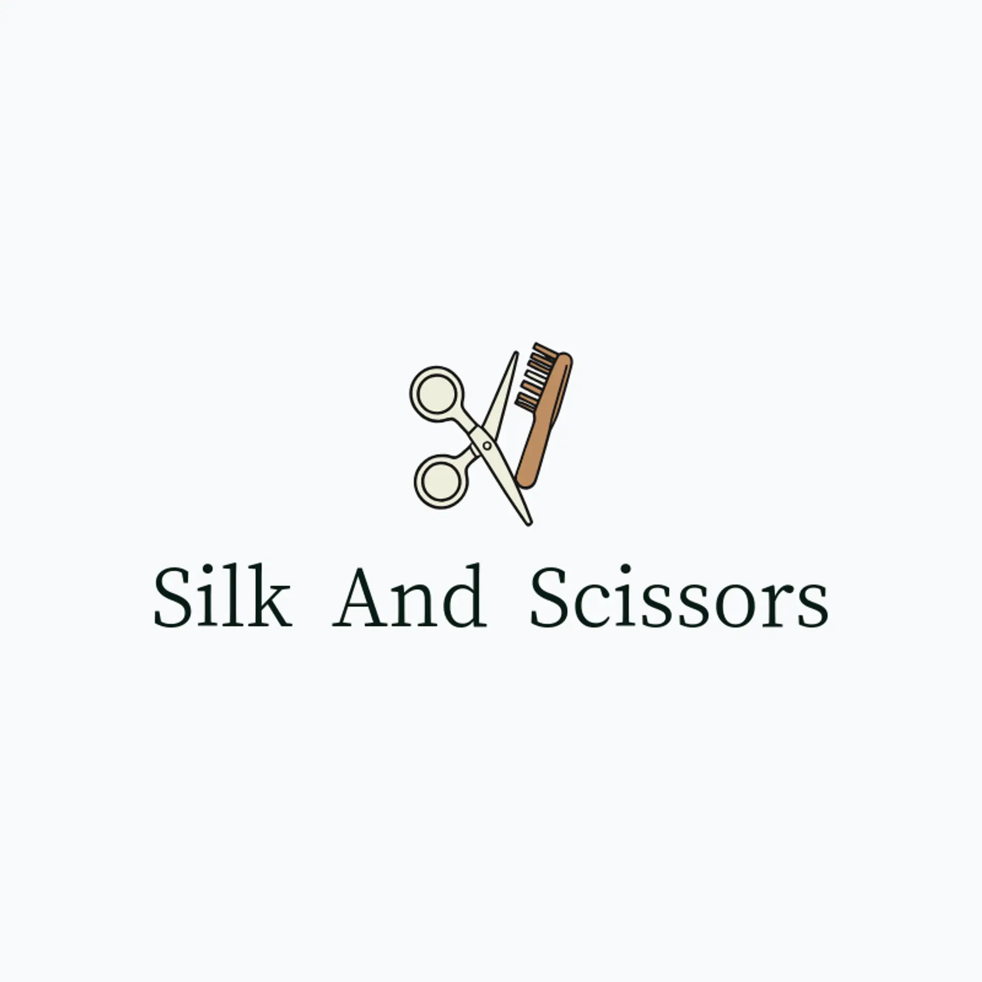 Silk and Scissors logo for hair stylist