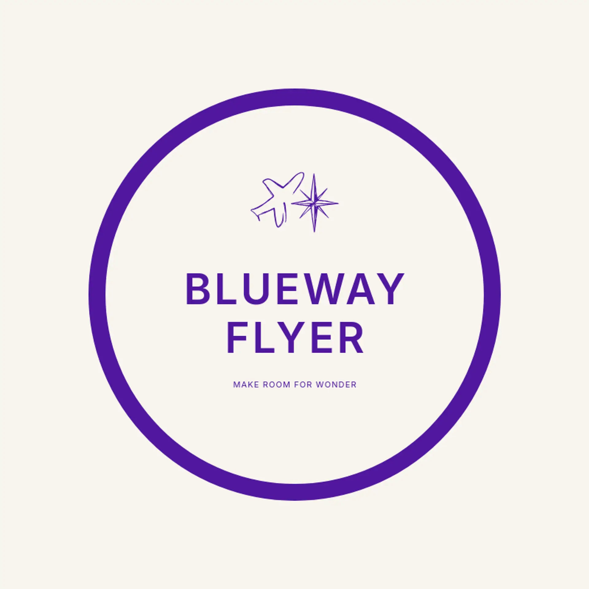 Blueway Flyer logo for airline