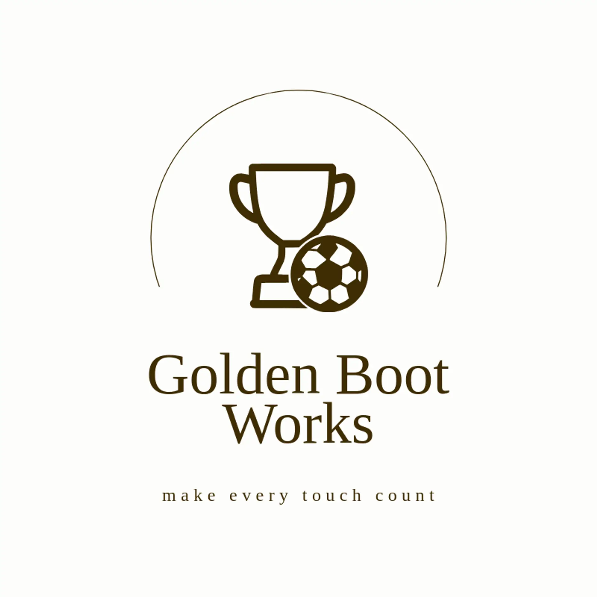 Golden Boot Works logo for soccer ball