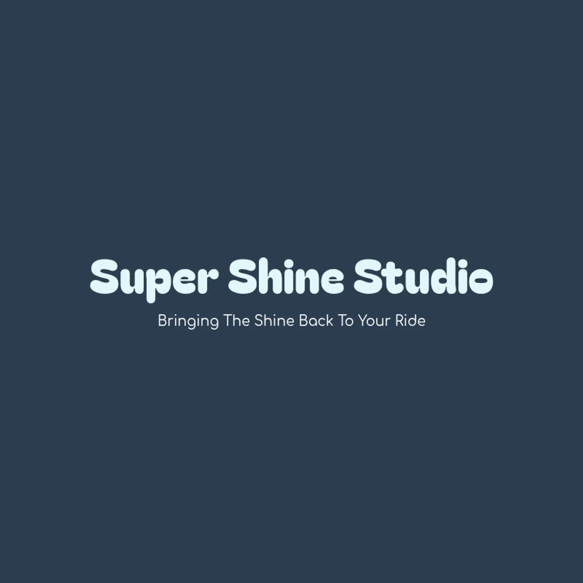 Super Shine Studio logo for car cleaning