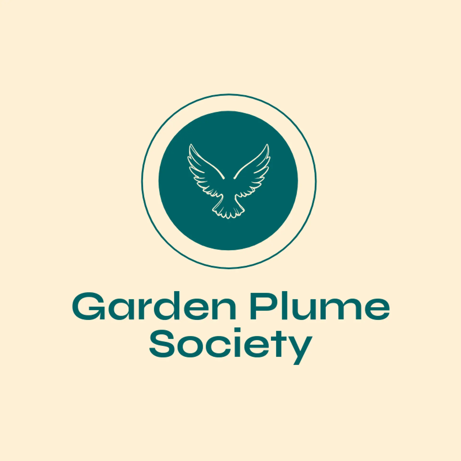 Garden Plume Society logo for peacock