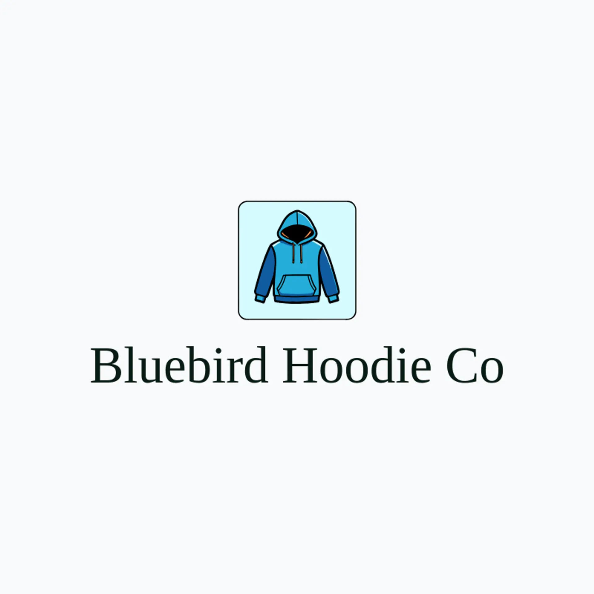 Bluebird Hoodie Co logo for hoodie