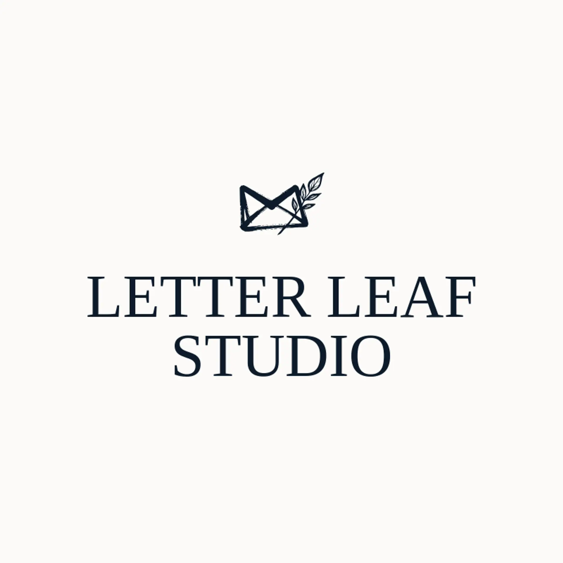 Letter Leaf Studio logo for envelope