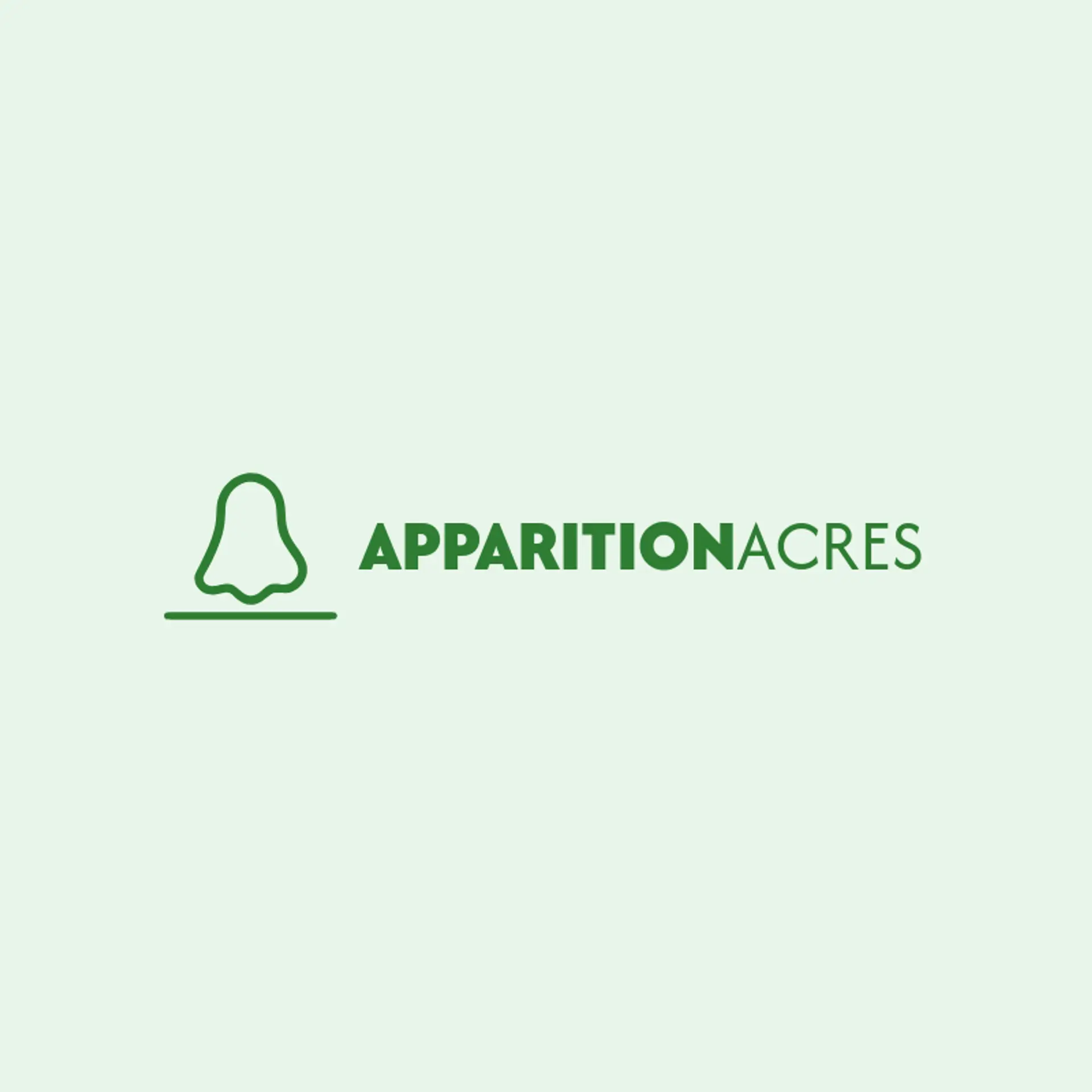 Apparition Acres logo for ghost