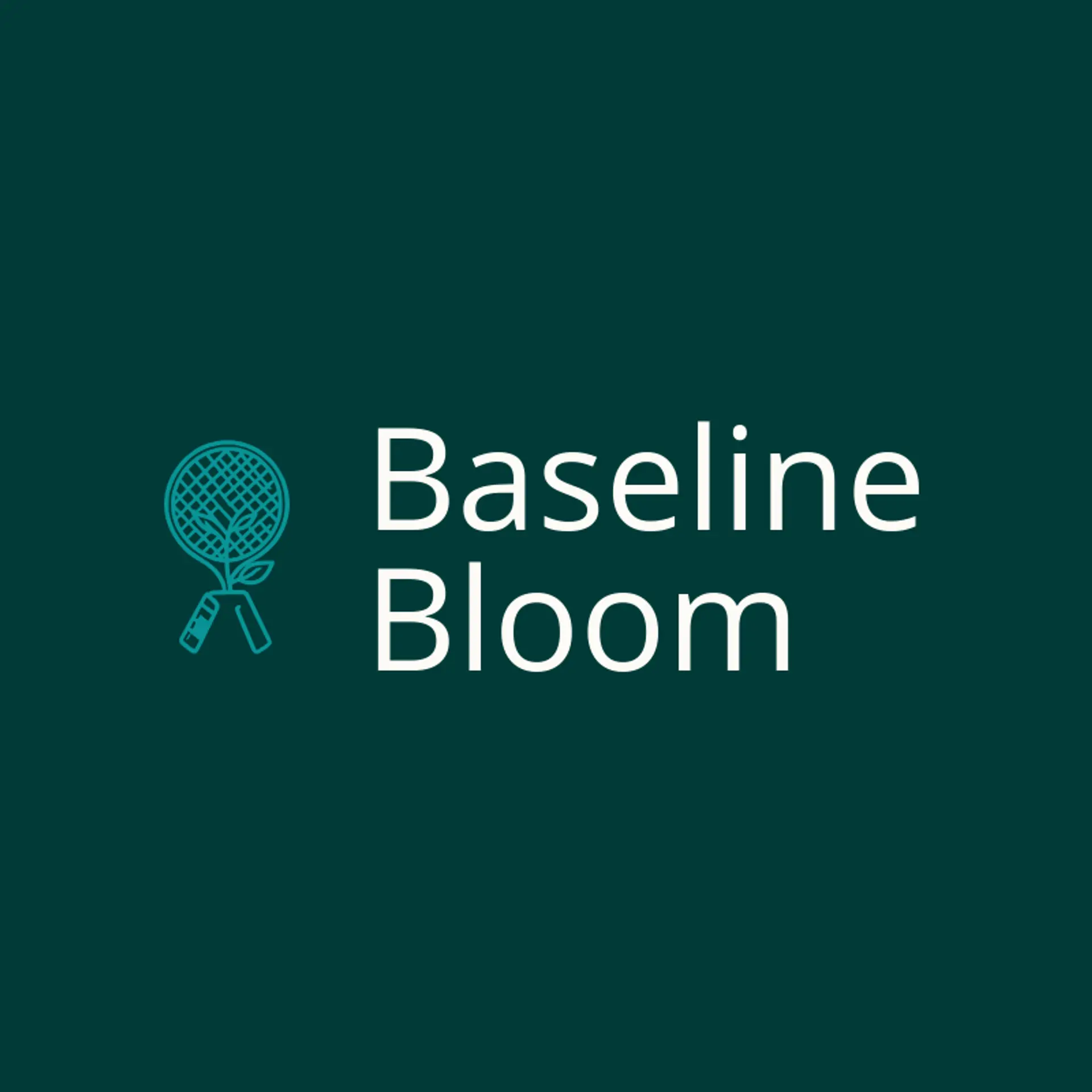 Baseline Bloom logo for tennis