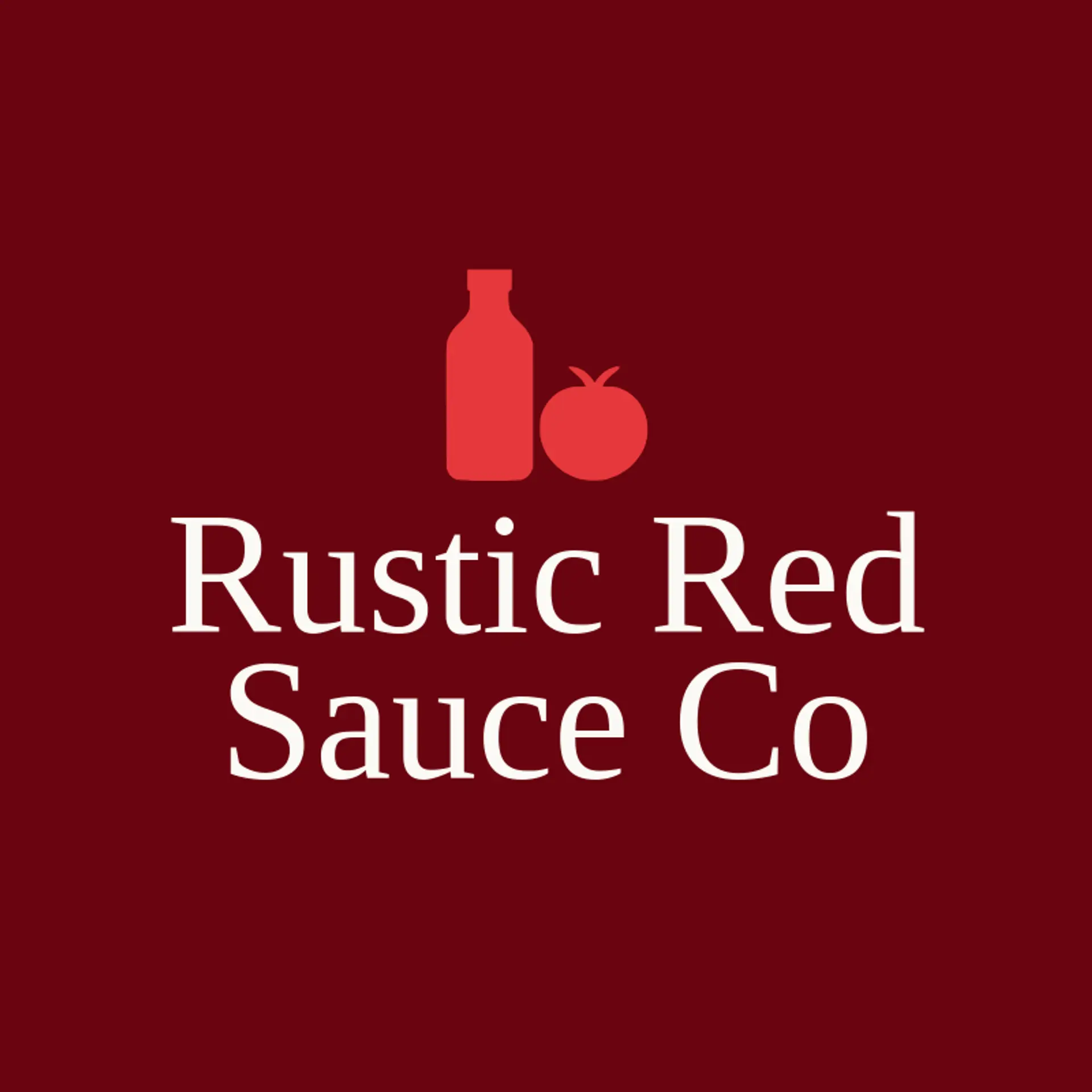 Rustic Red Sauce Co logo for hot sauce