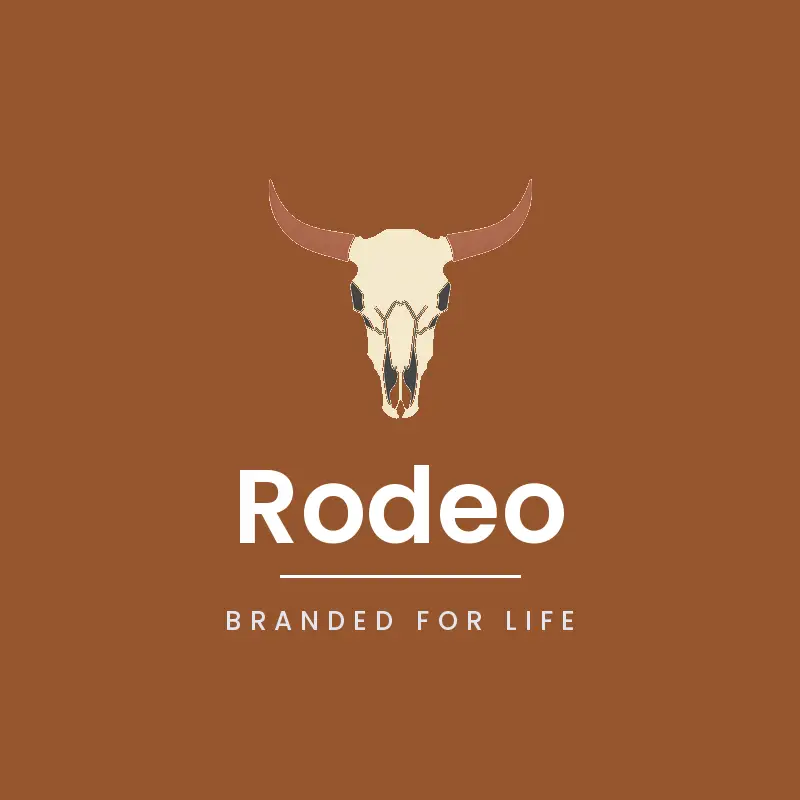 Steer skull minimal cattle logo