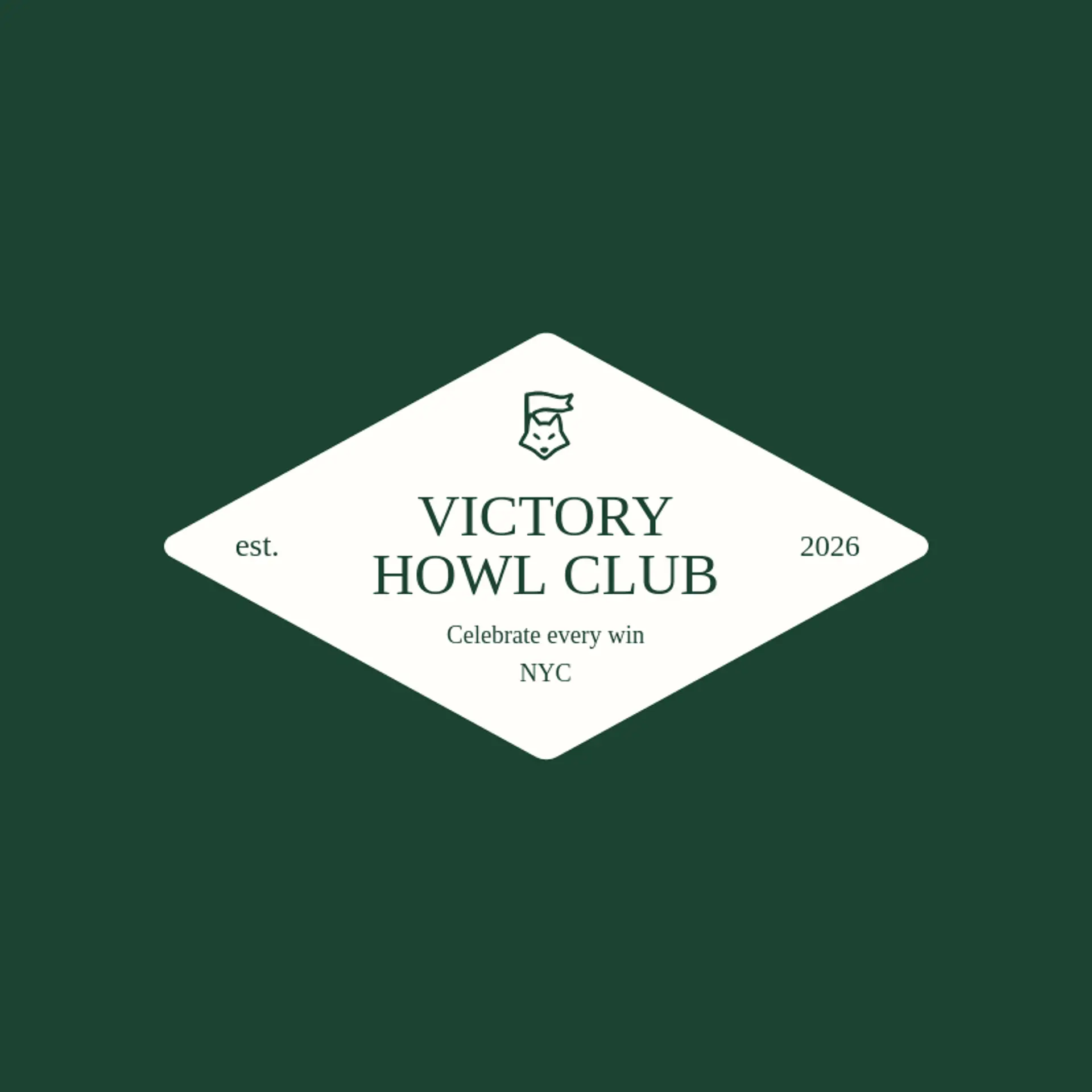 Victory Howl Club logo for wolf head