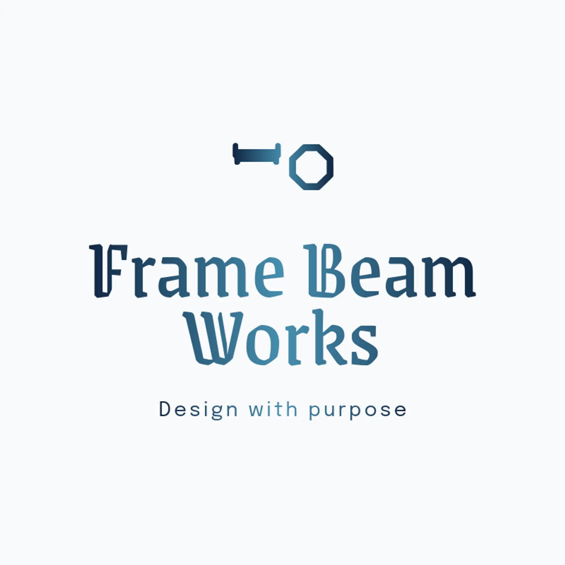 Frame Beam Works logo for hexagon