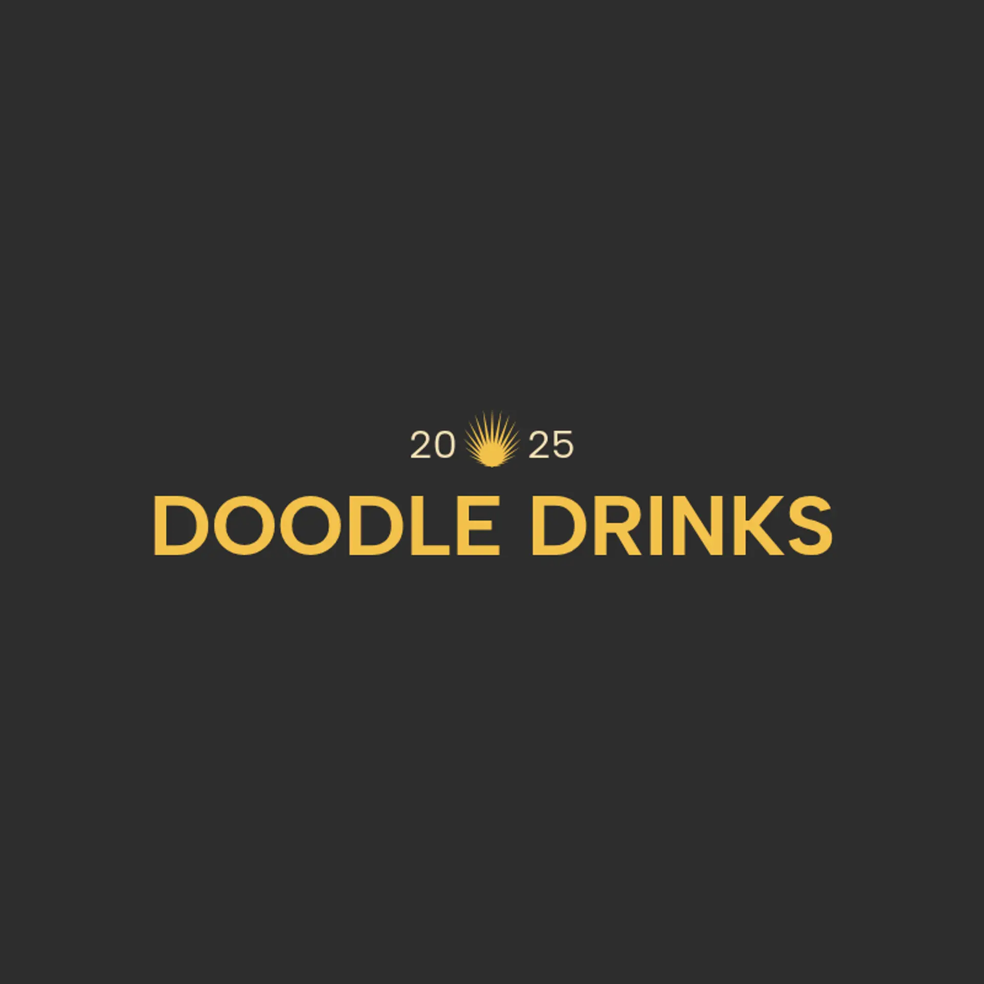 Doodle Drinks logo for creative cafe