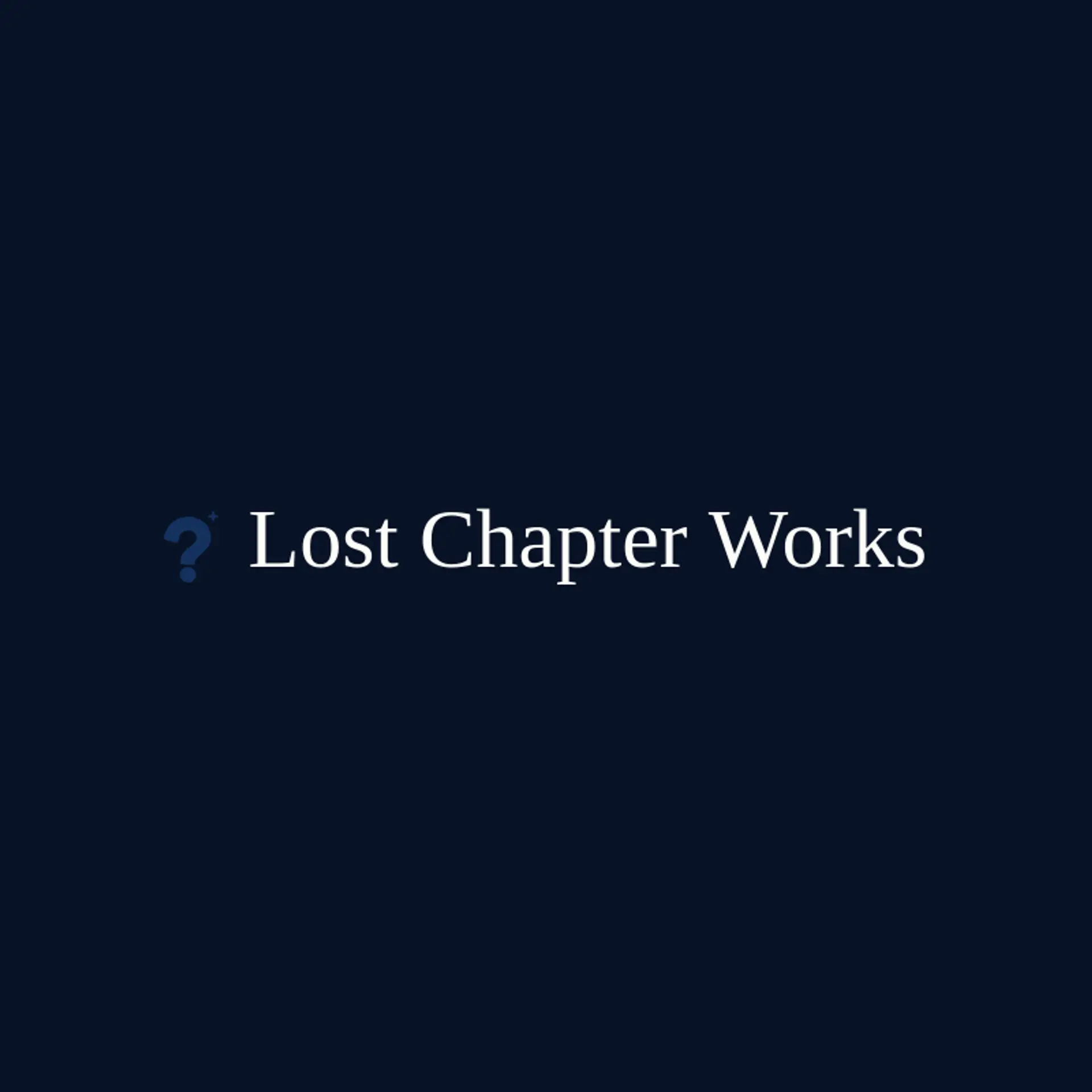 Lost Chapter Works logo for mystery
