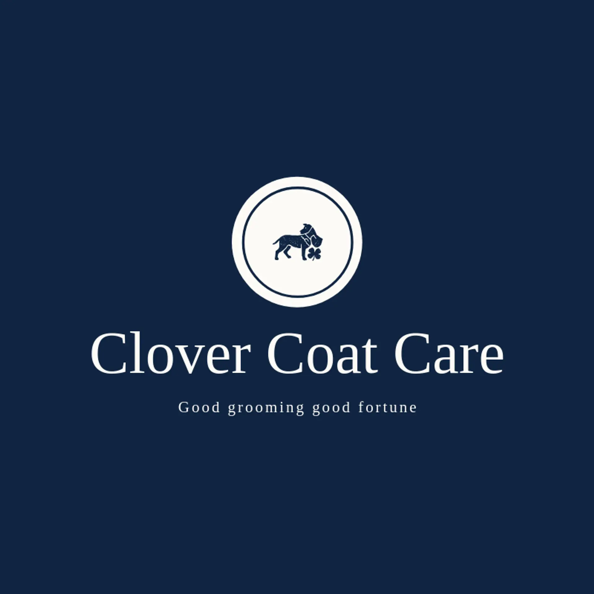 Clover Coat Care logo for dog grooming