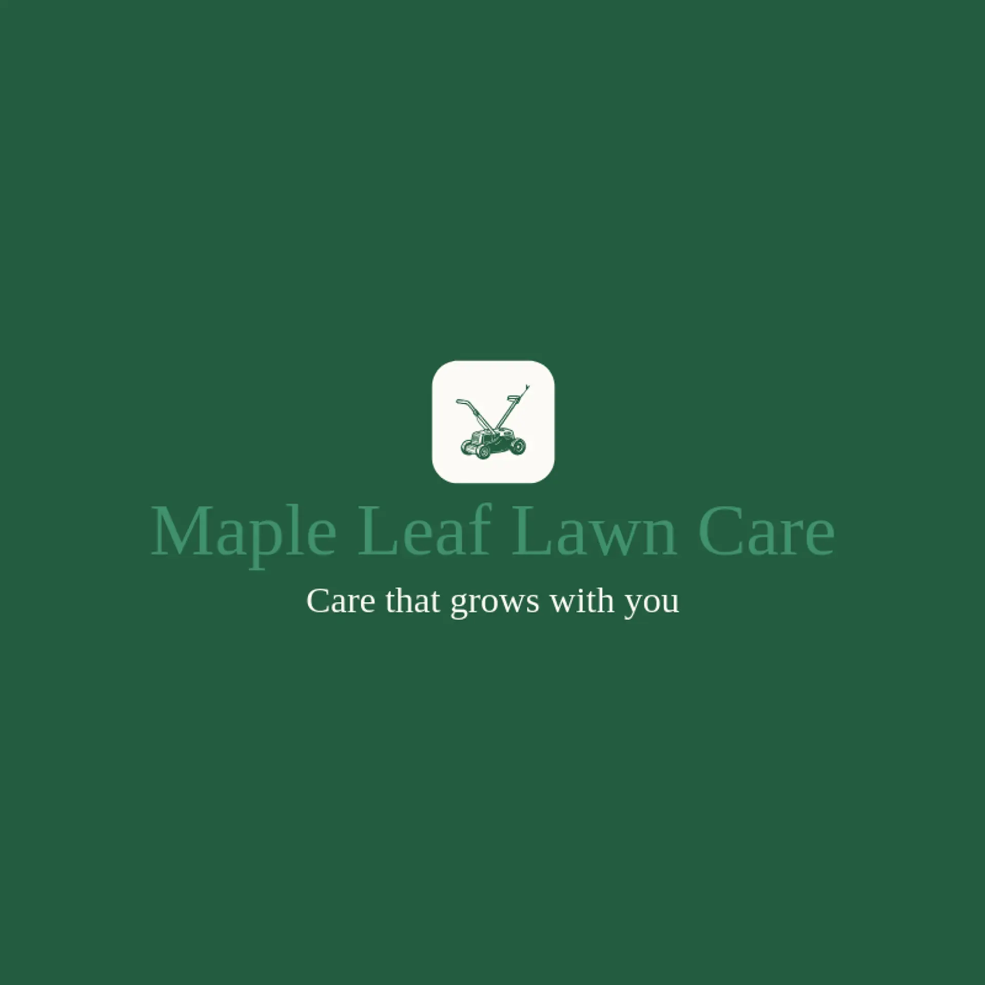 Maple Leaf Lawn Care logo for lawn mowing