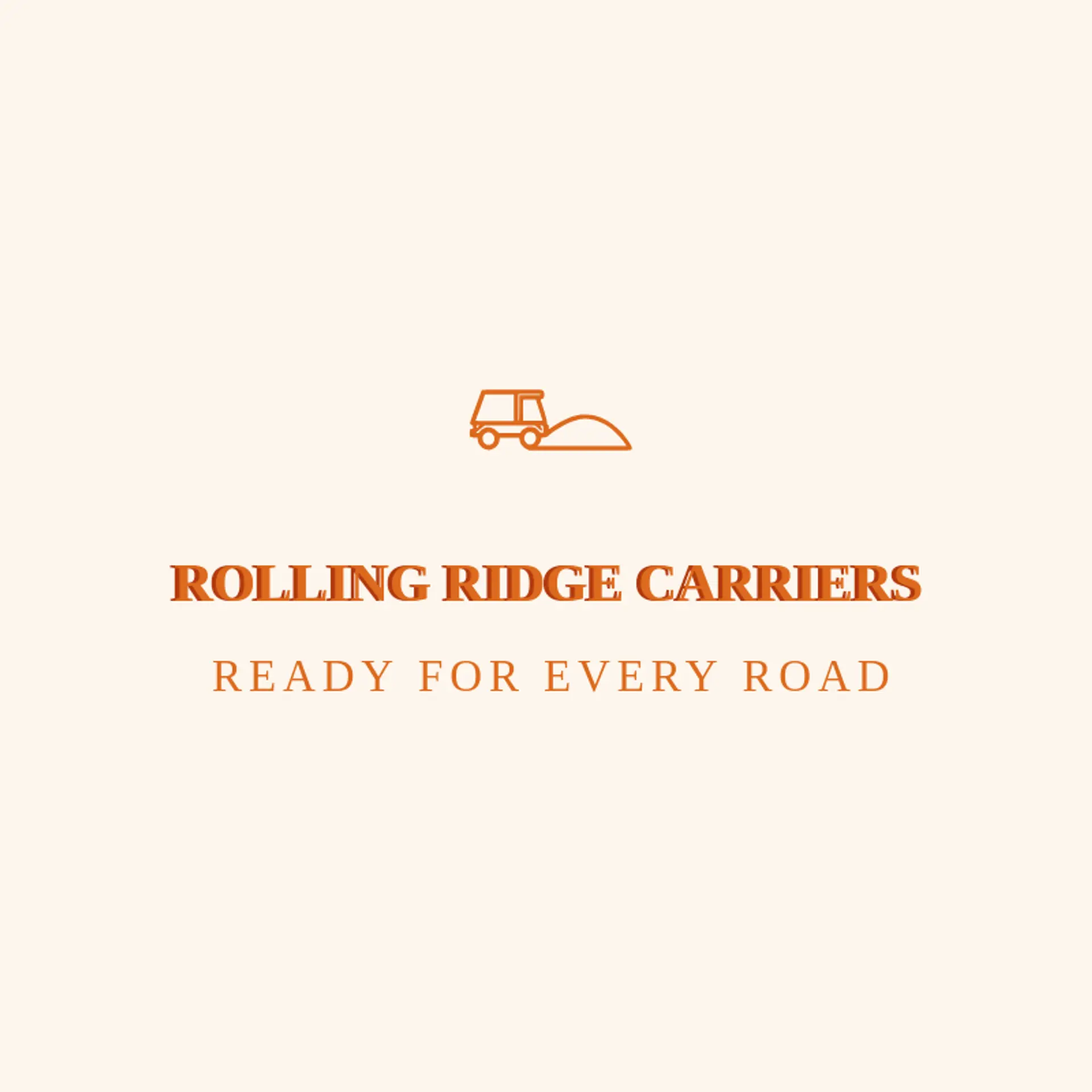 Rolling Ridge Carriers logo for dump truck