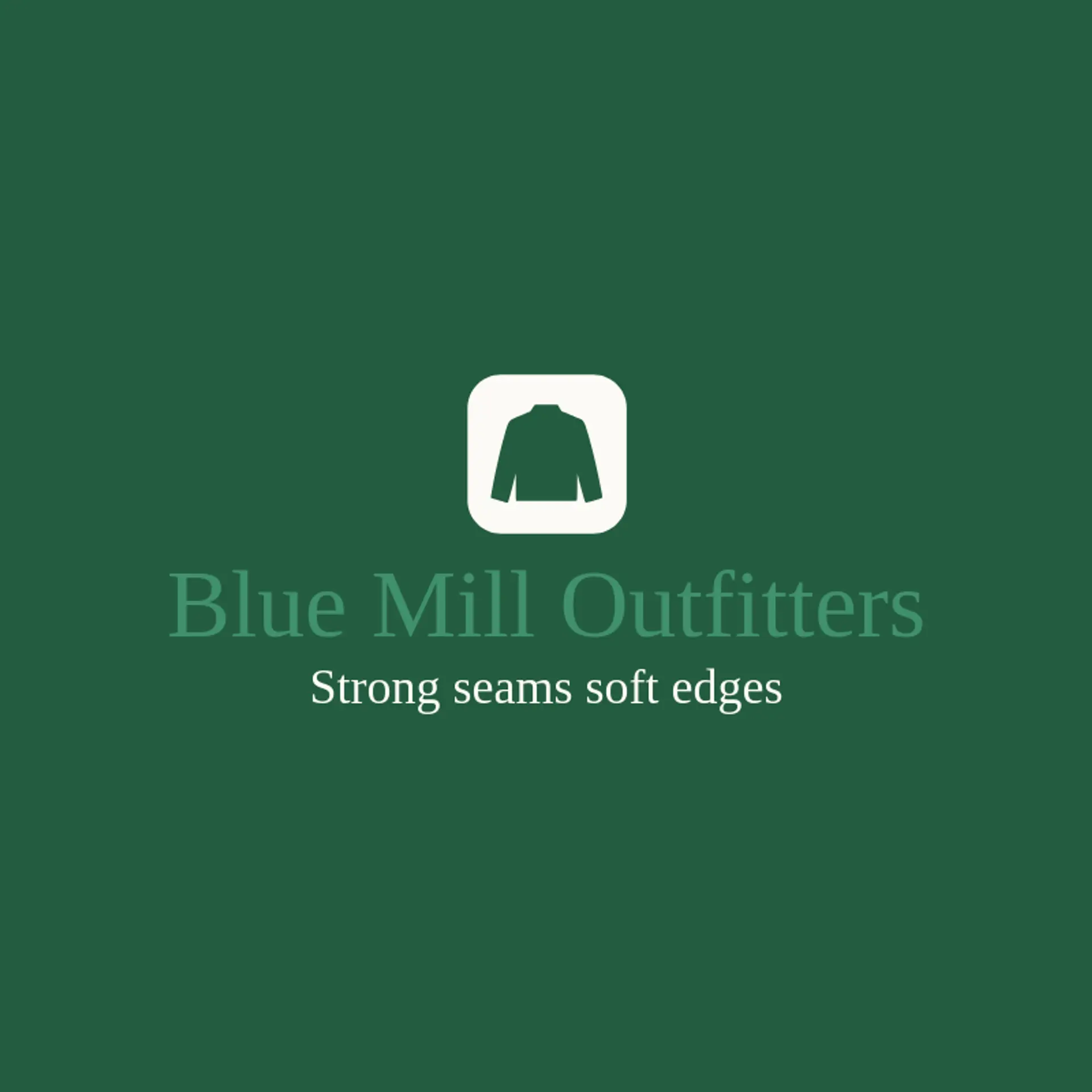 Blue Mill Outfitters logo for denim