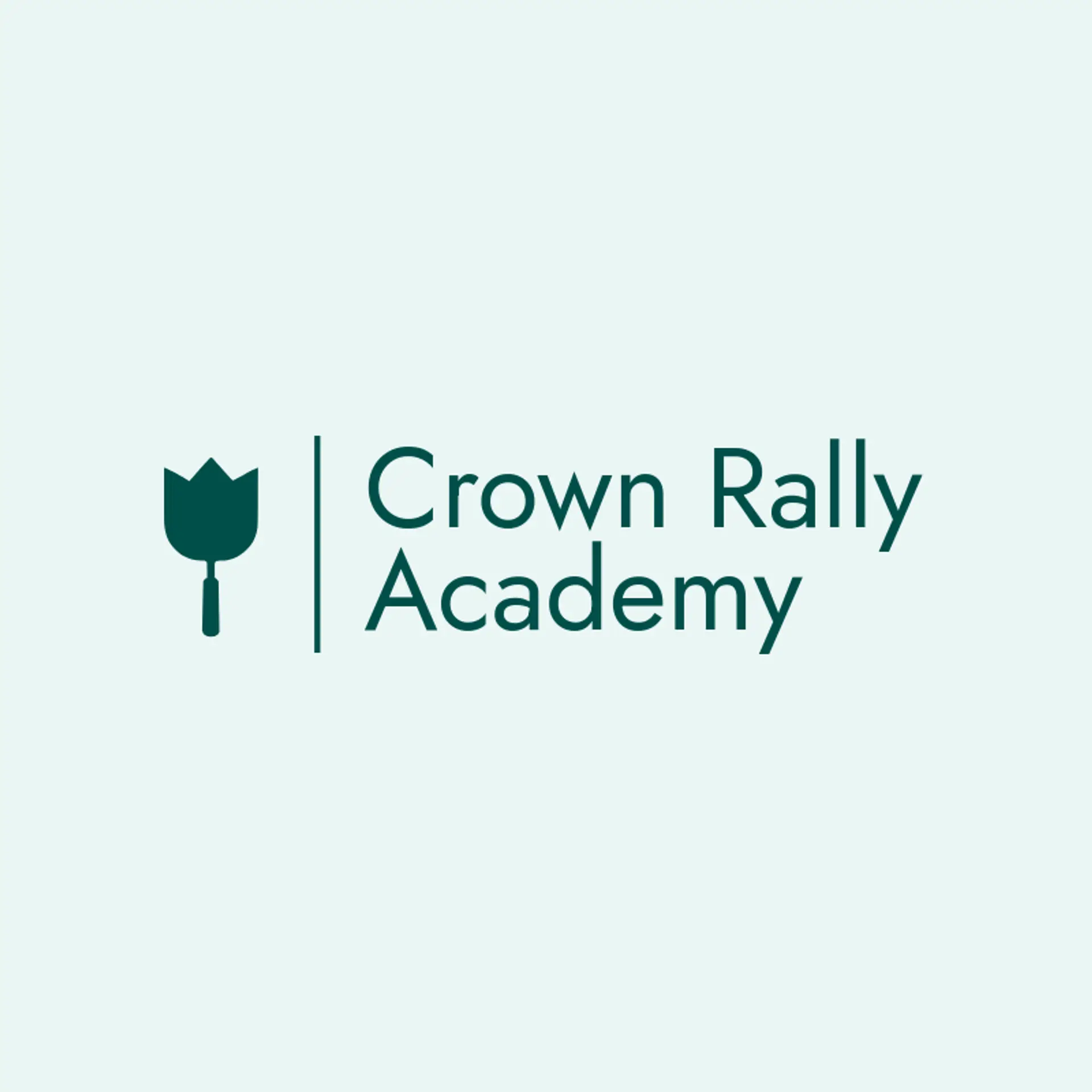 Crown Rally Academy logo for badminton