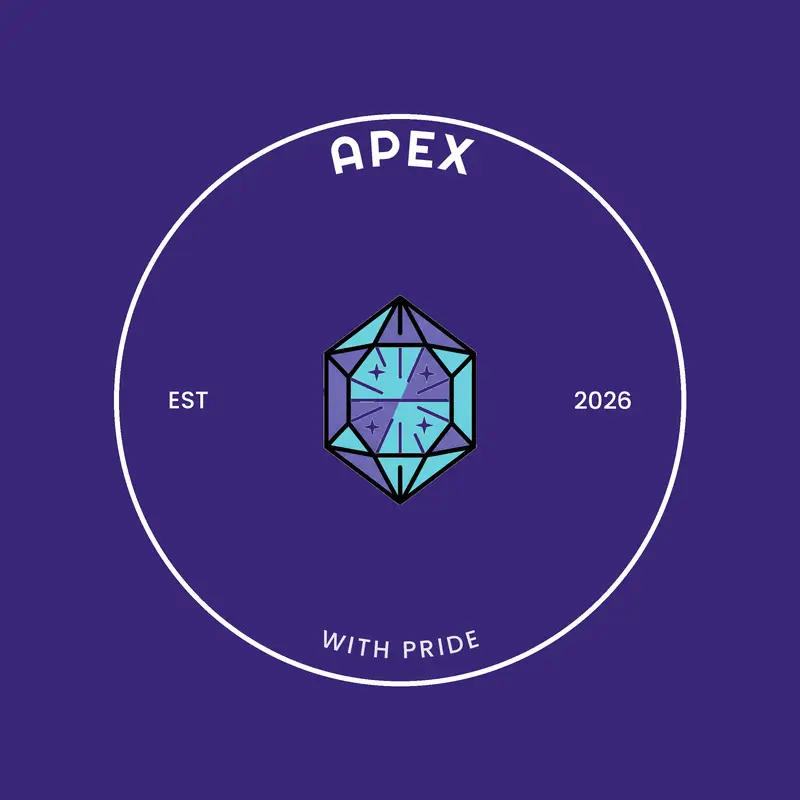 Crystal with stars, retro Gemini logo