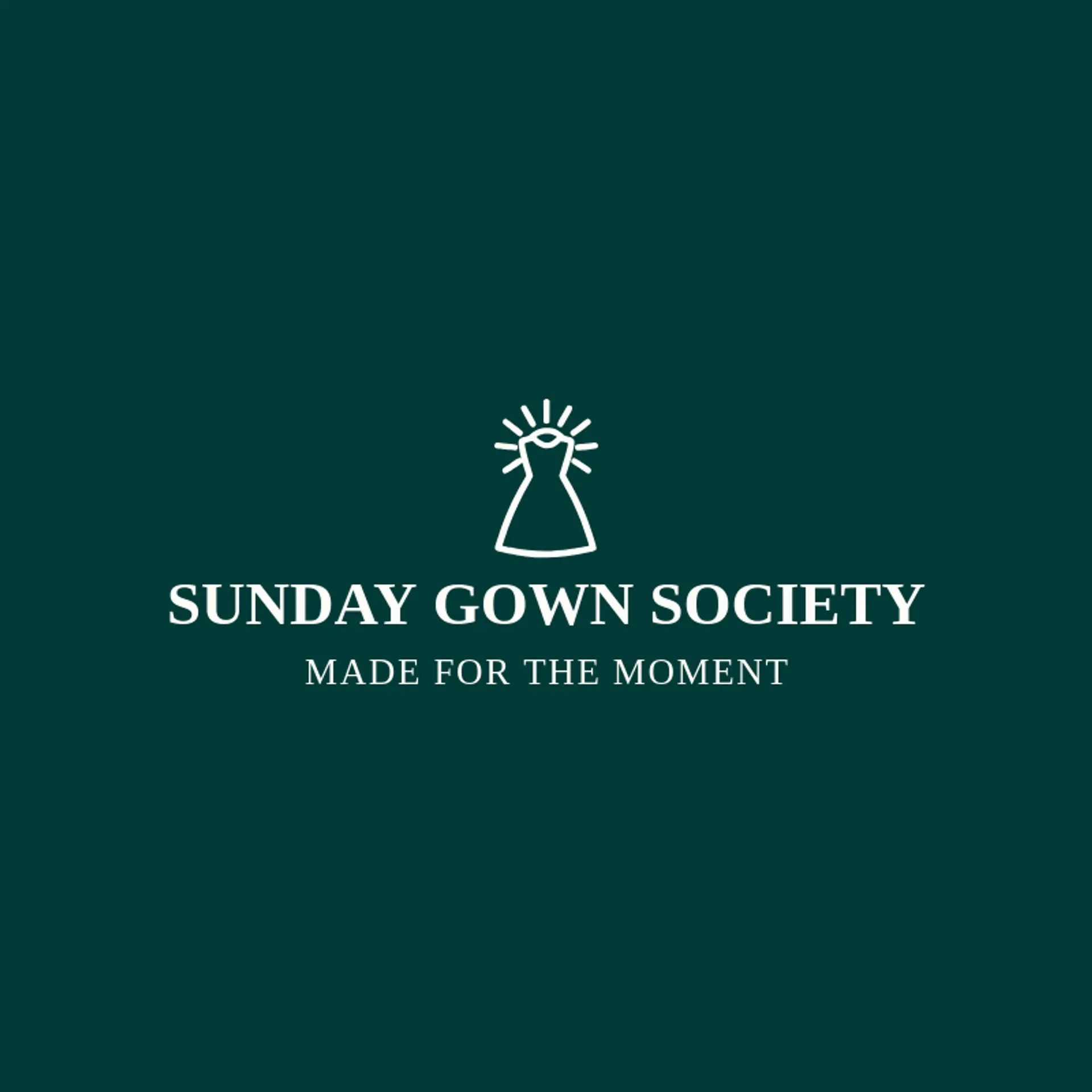 Sunday Gown Society logo for dress