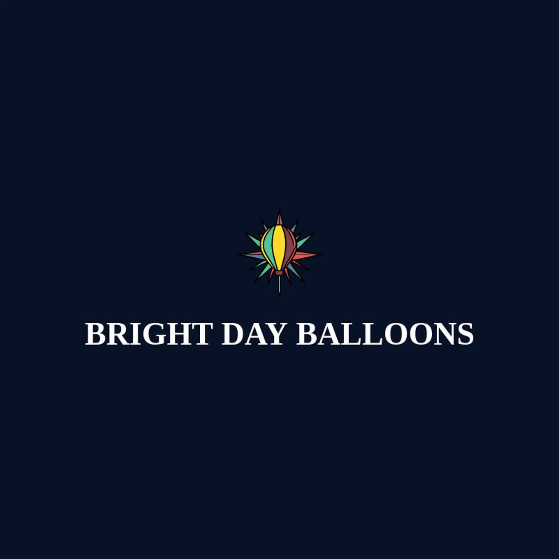 Bright Day Balloons logo for balloon