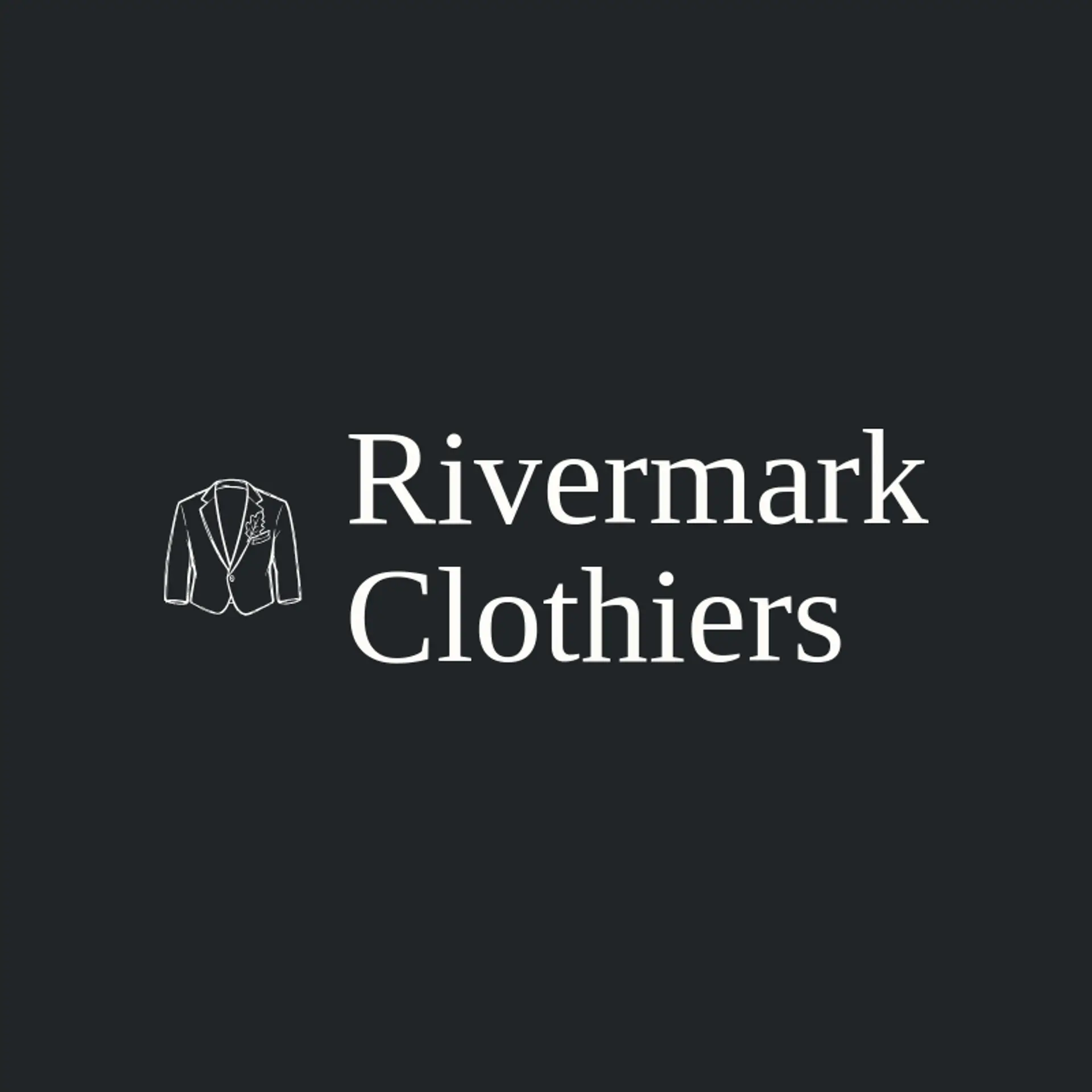 Rivermark Clothiers logo for mens fashion