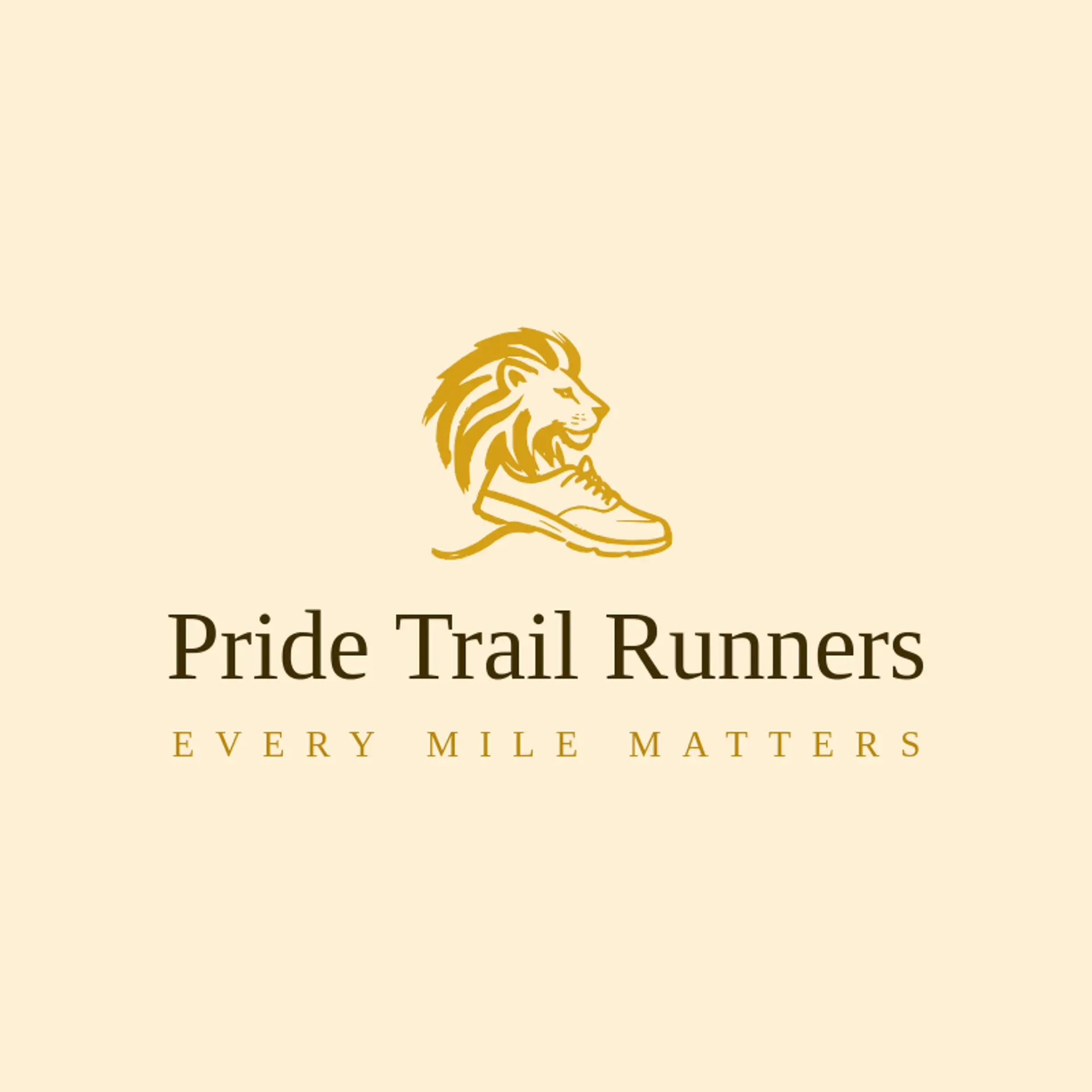 Pride Trail Runners logo for lion head