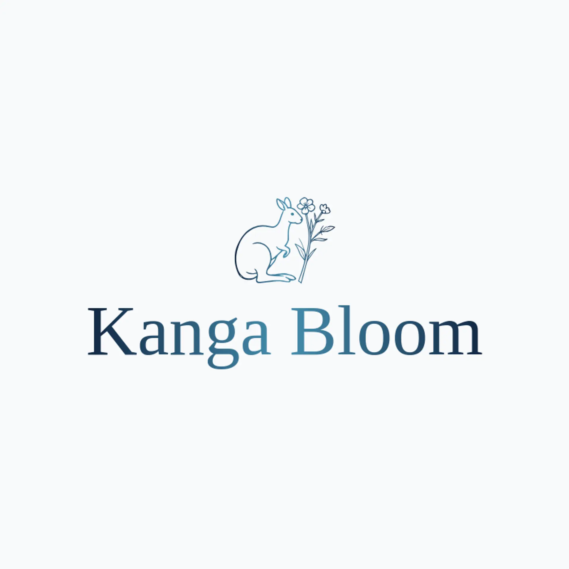 Kanga Bloom logo for kangaroo