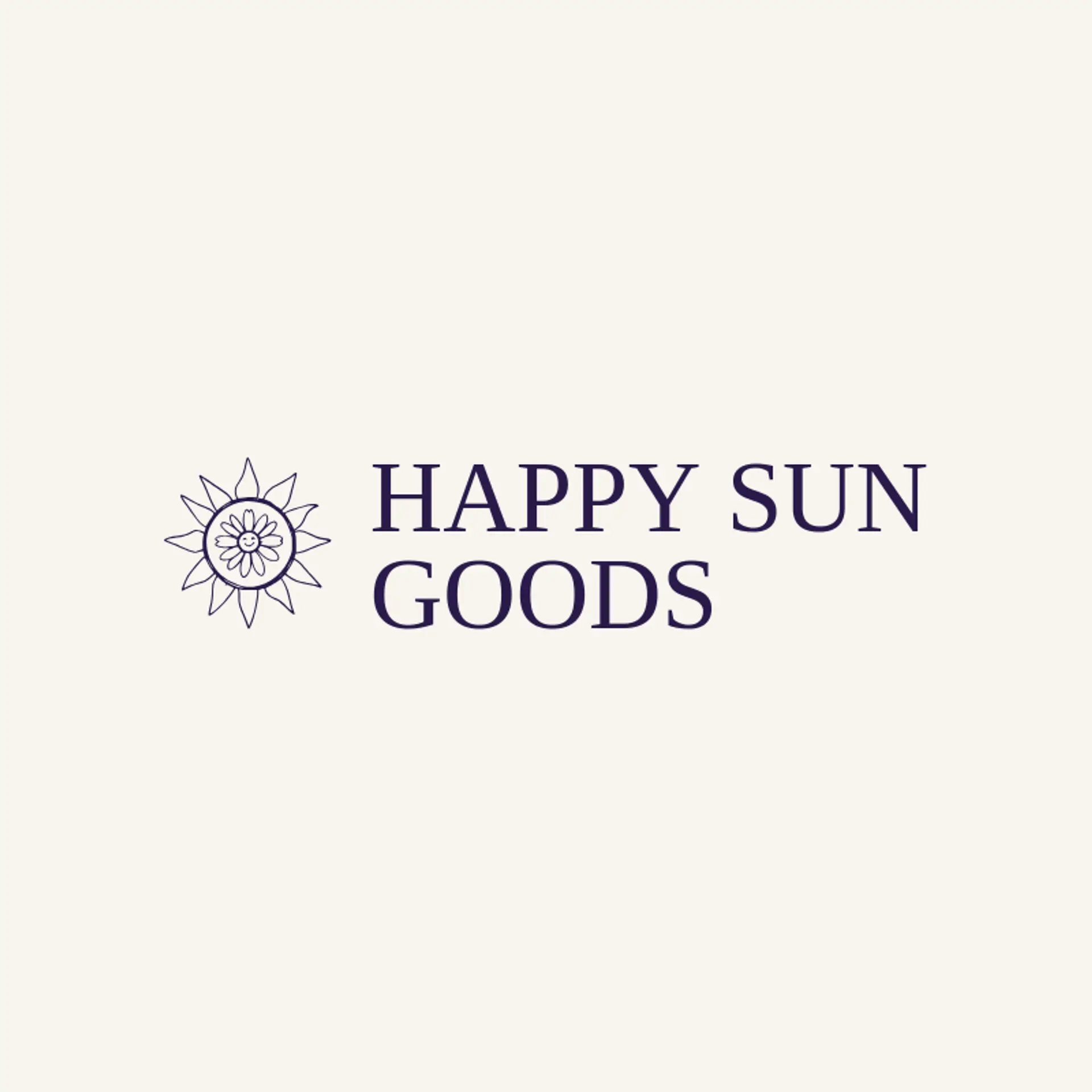 Happy Sun Goods logo for hippie