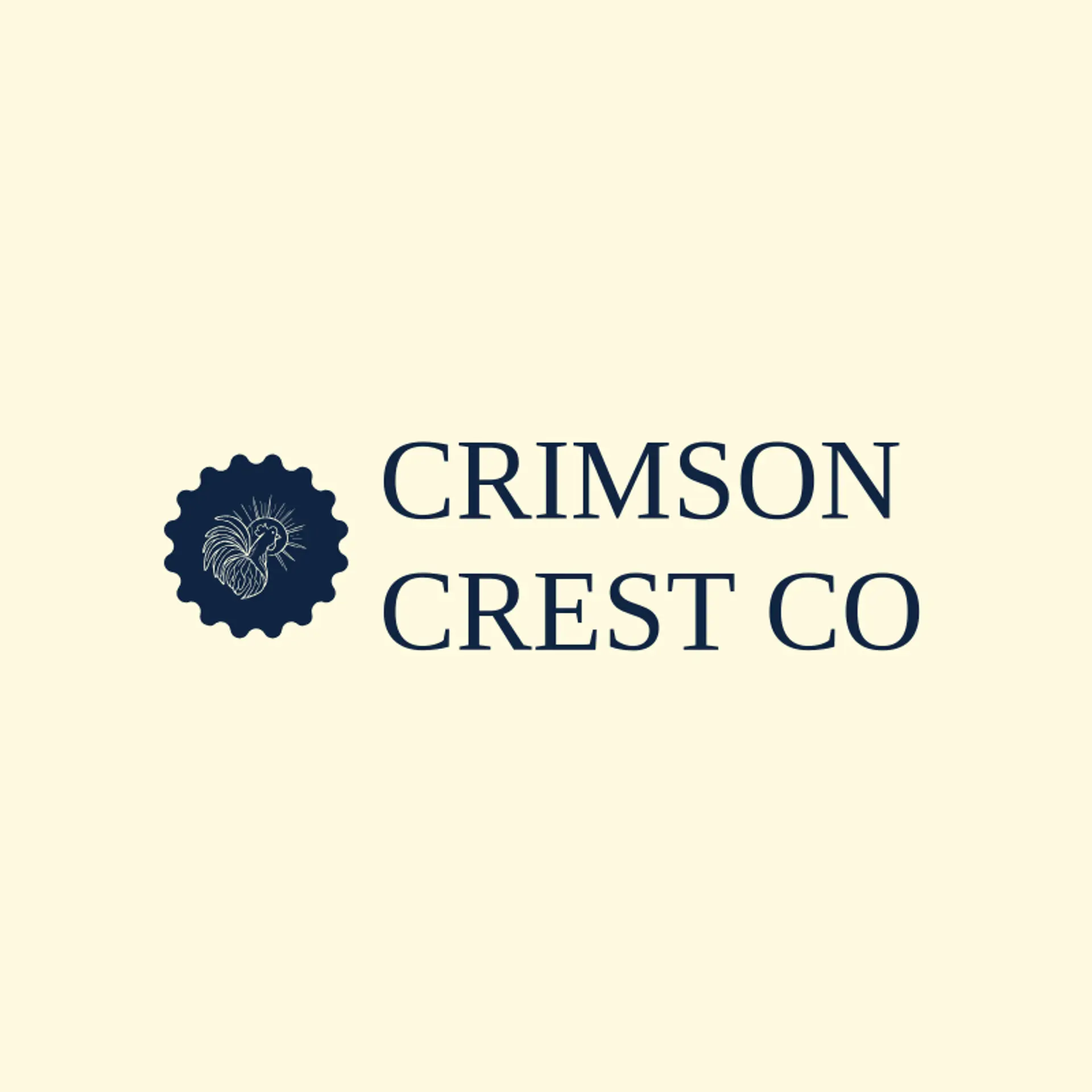 Crimson Crest Co logo for rooster