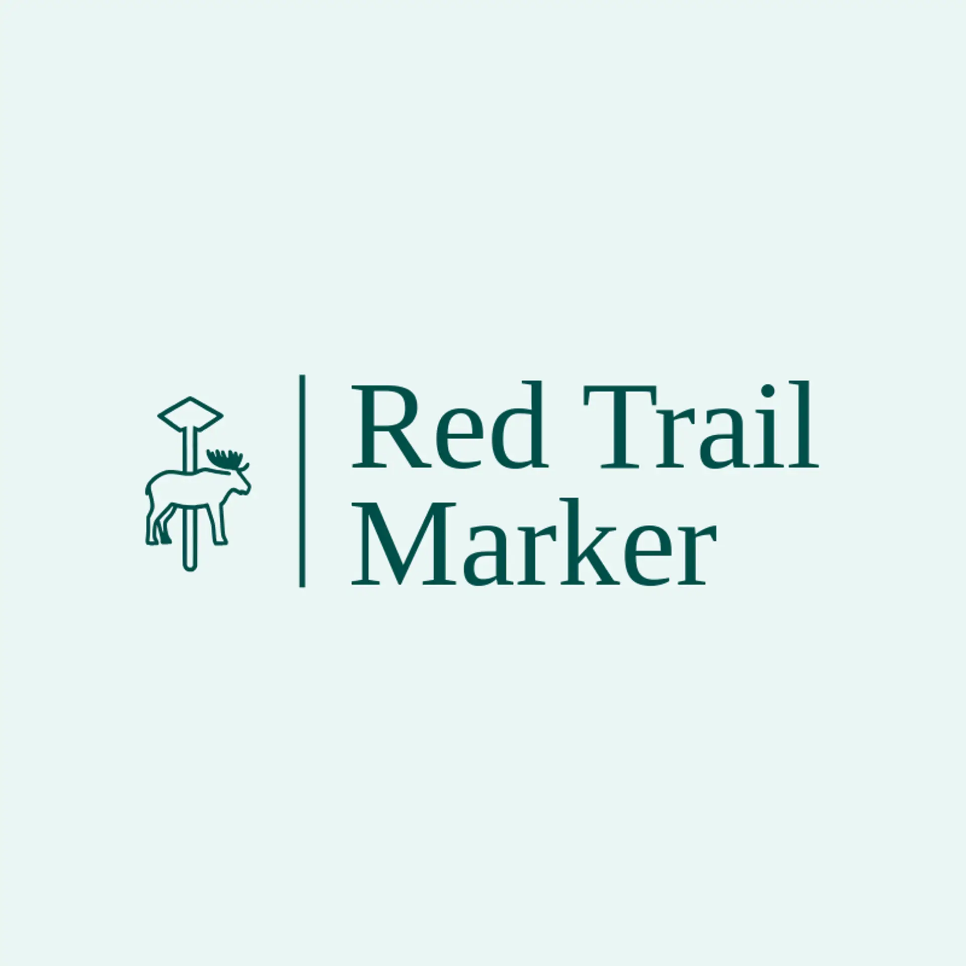 Red Trail Marker logo for moose