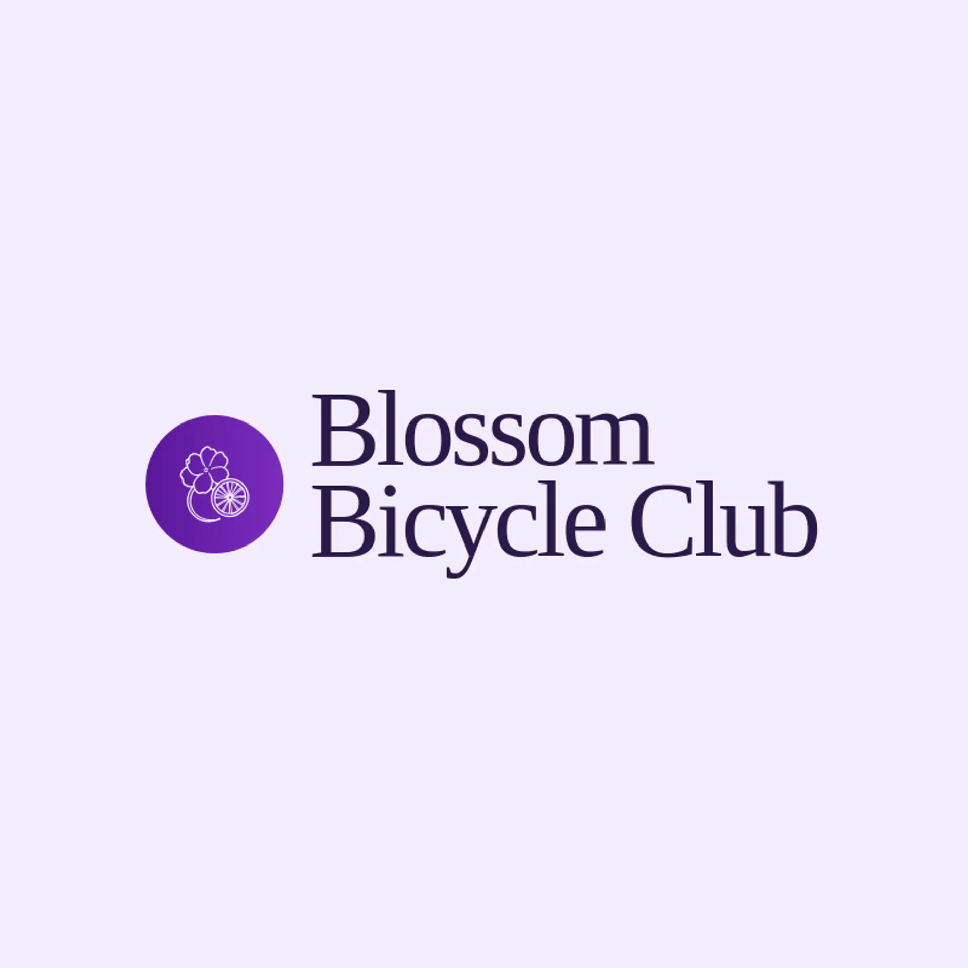 Blossom Bicycle Club logo for cherry blossom
